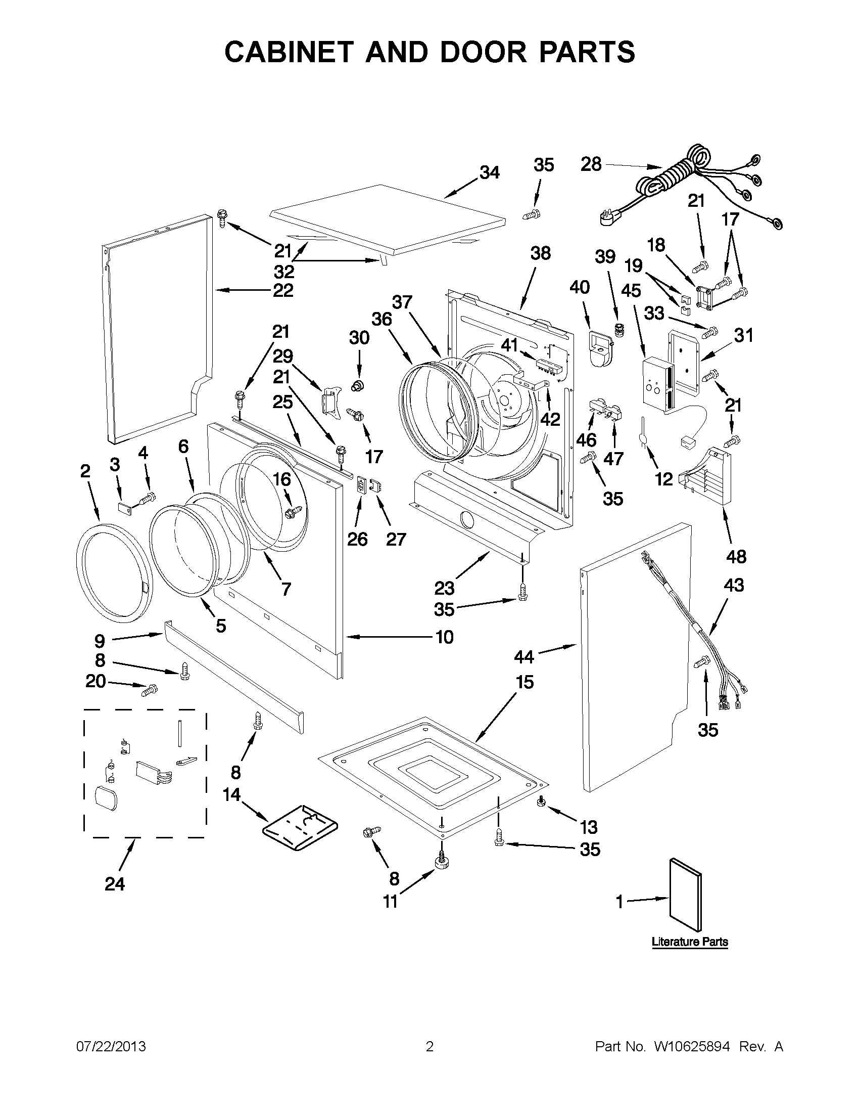 01 - CABINET AND DOOR PARTS