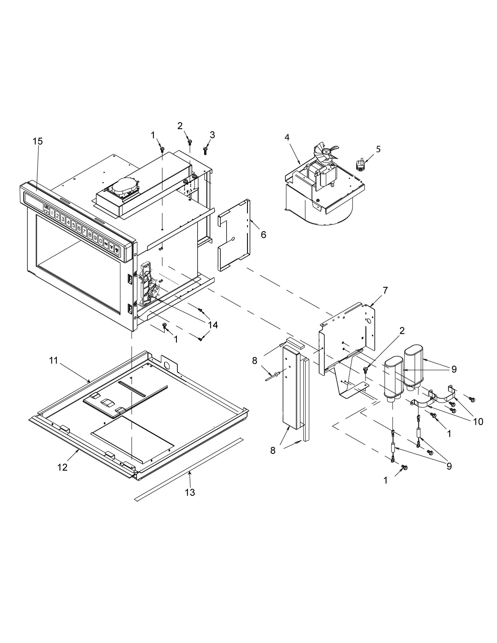 BLOWER, CAPACITOR, DIODE, INTERLOCK