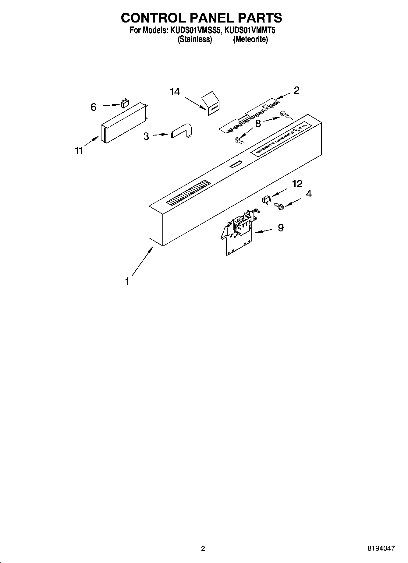 02 - CONTROL PANEL PARTS