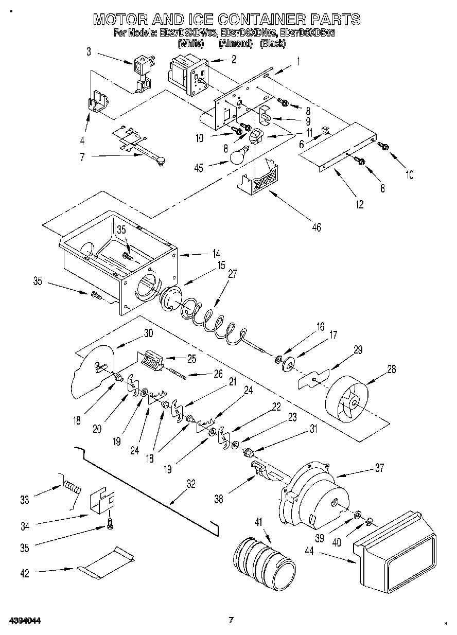 05 - MOTOR AND ICE CONTAINER