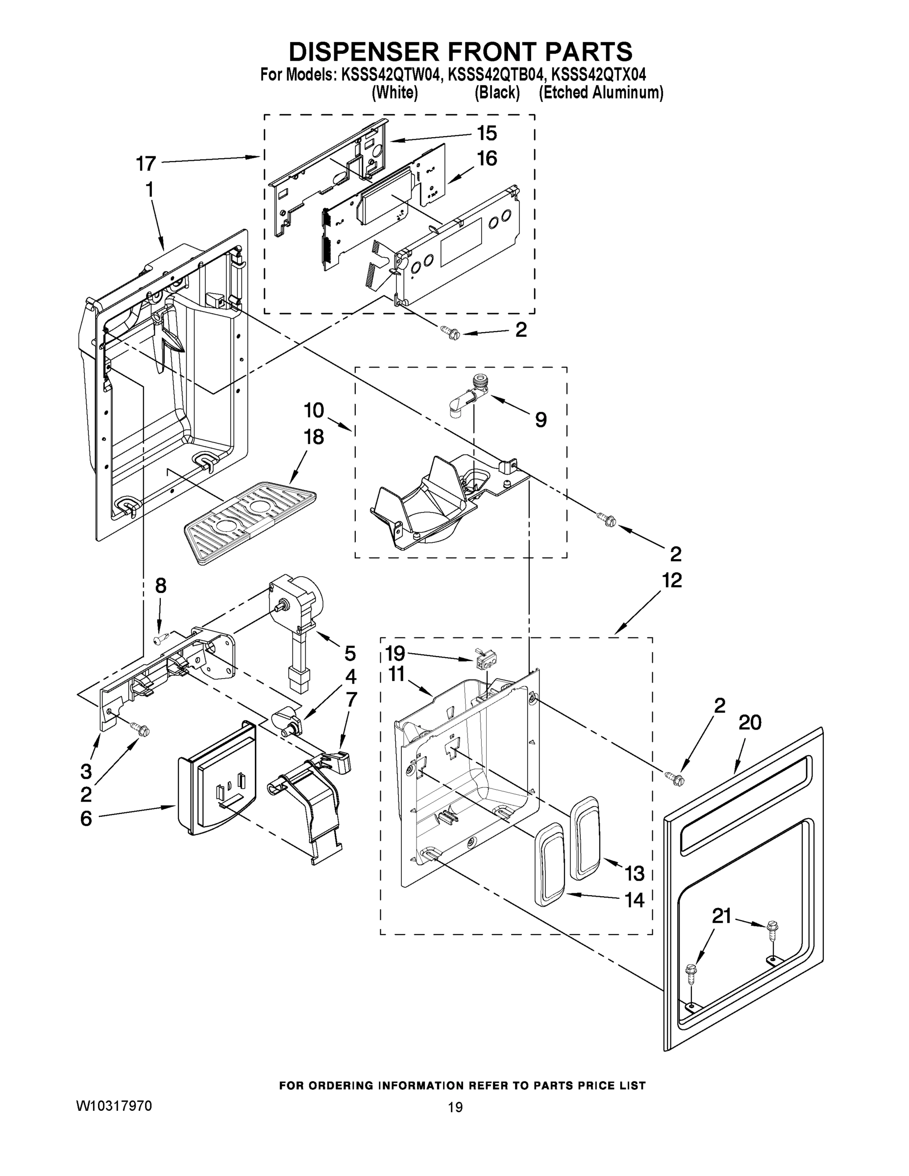 12 - DISPENSER FRONT PARTS