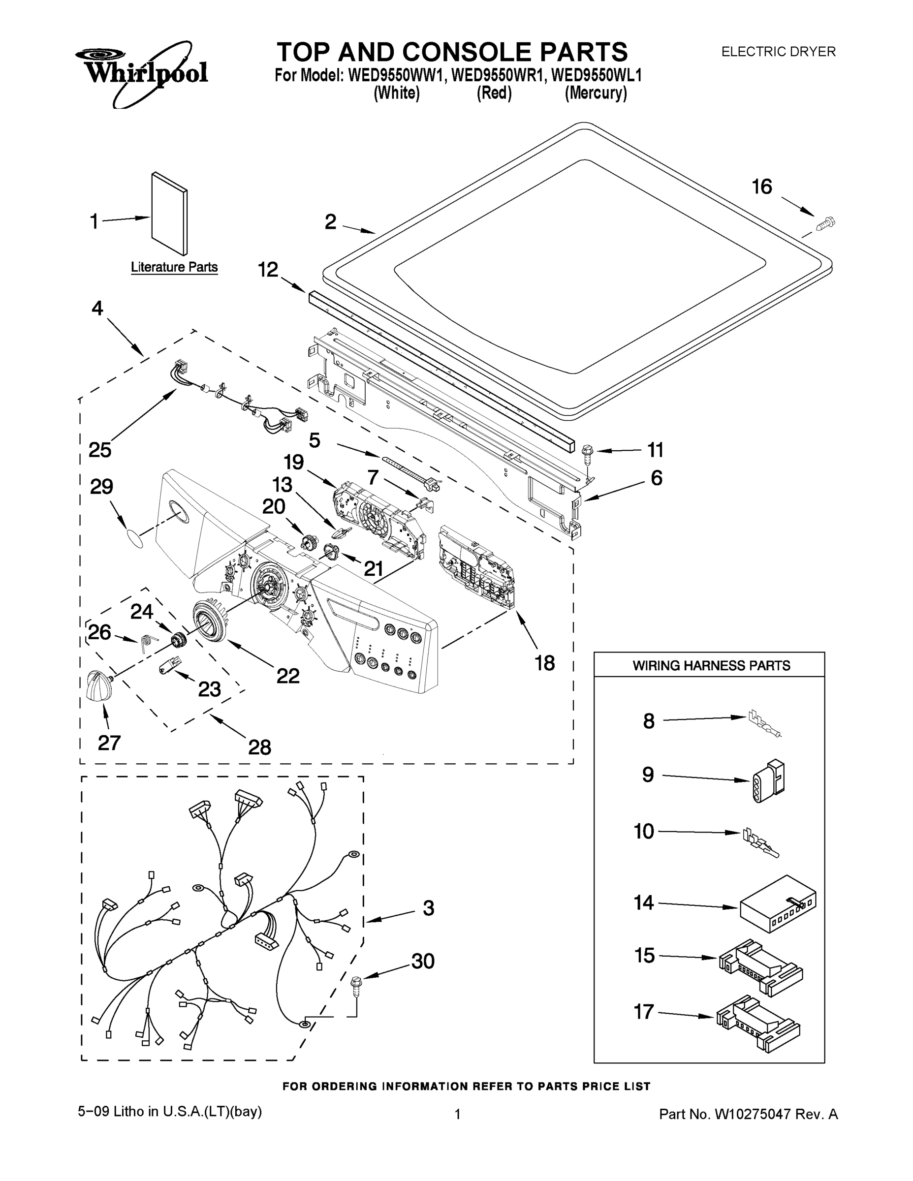01 - TOP AND CONSOLE PARTS
