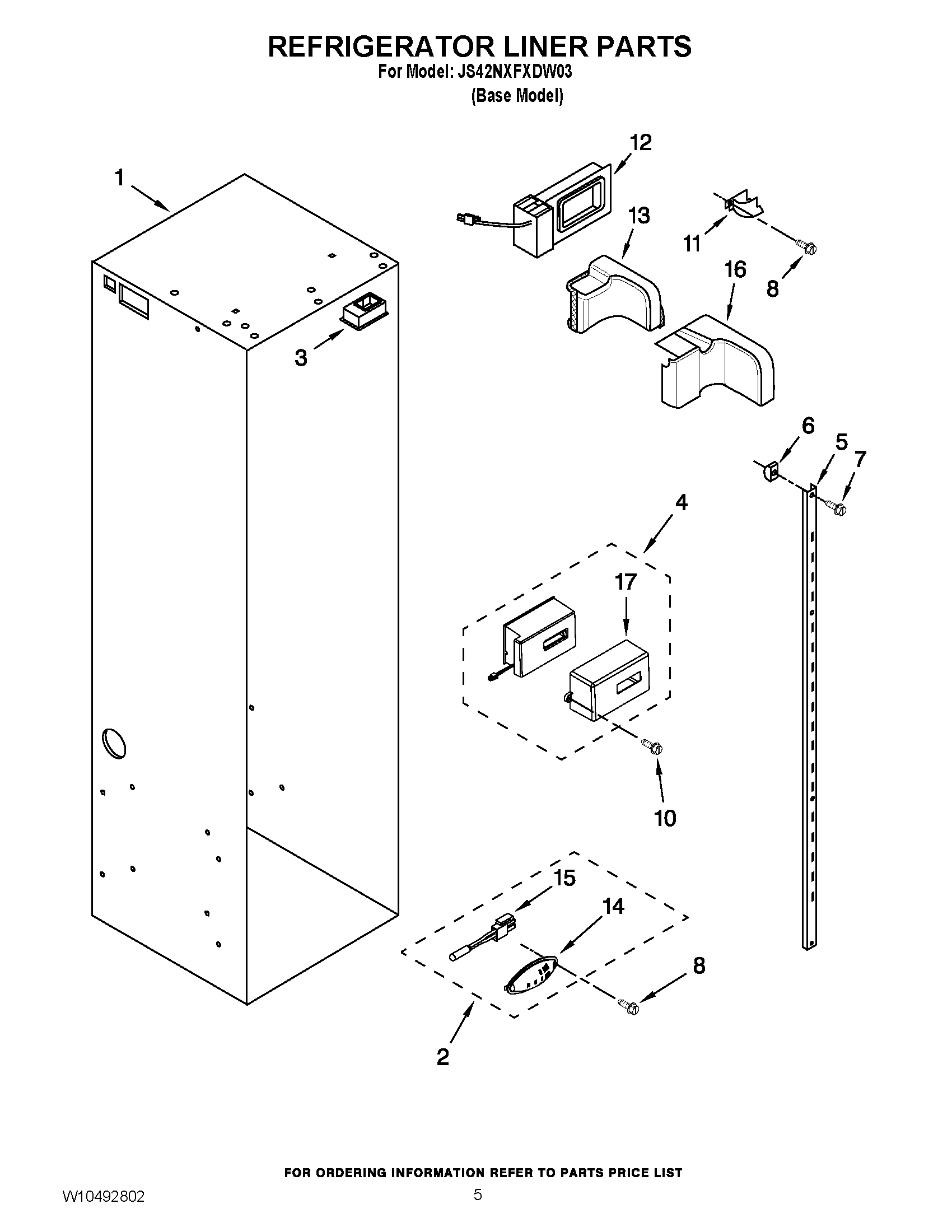 04 - REFRIGERATOR LINER PARTS