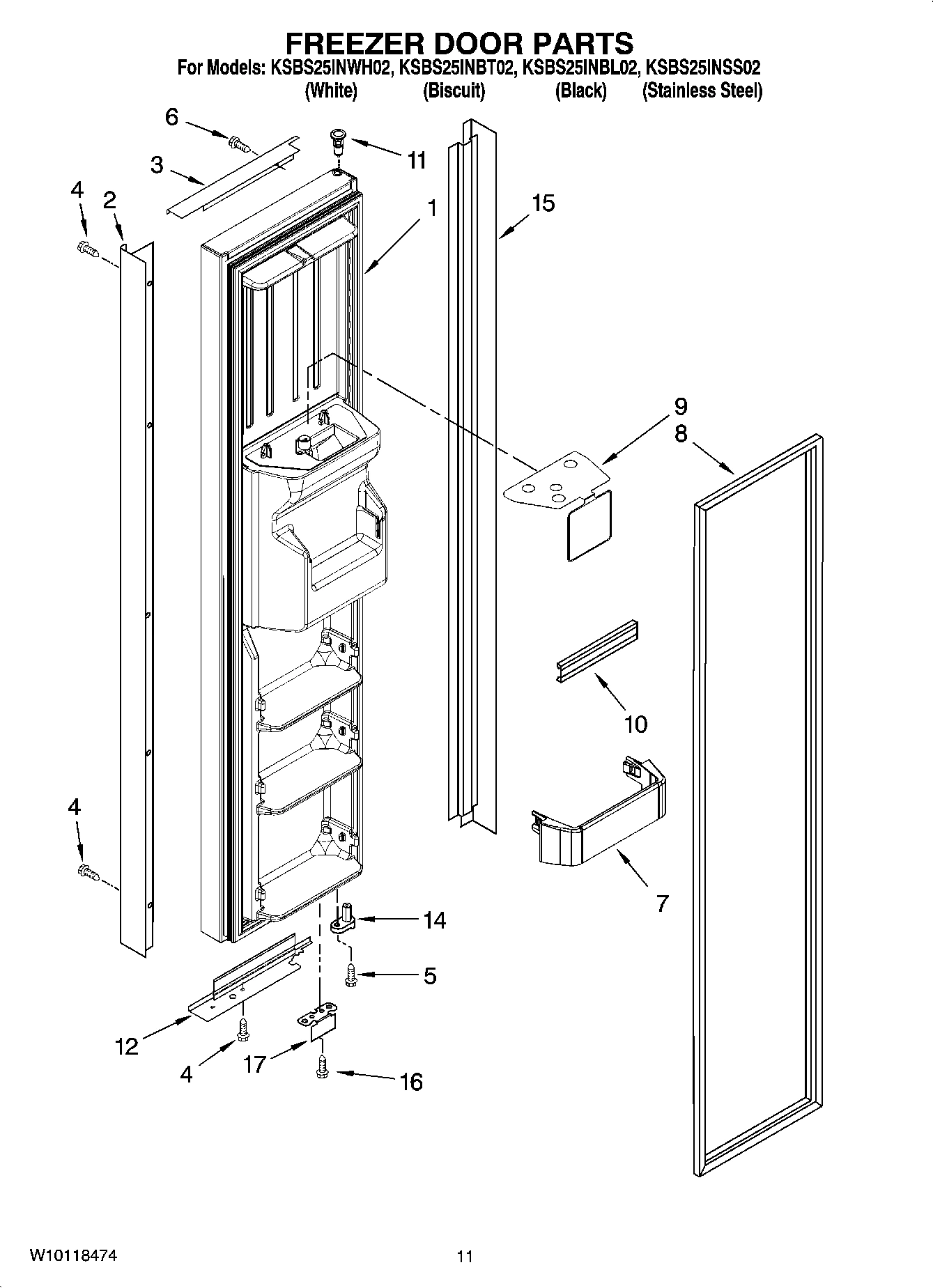07 - FREEZER DOOR PARTS