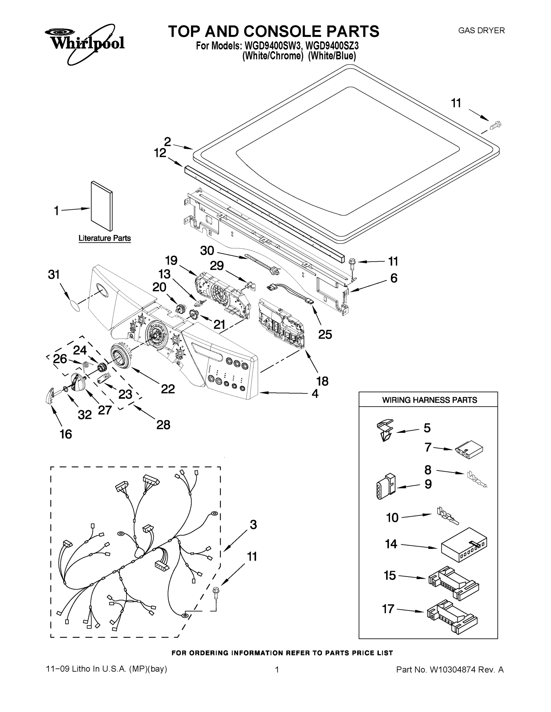 01 - TOP AND CONSOLE PARTS