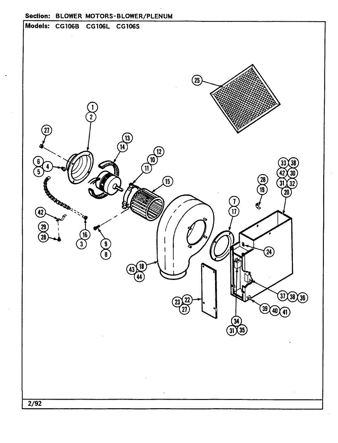 01 - BLOWER MOTOR ASSEMBLY