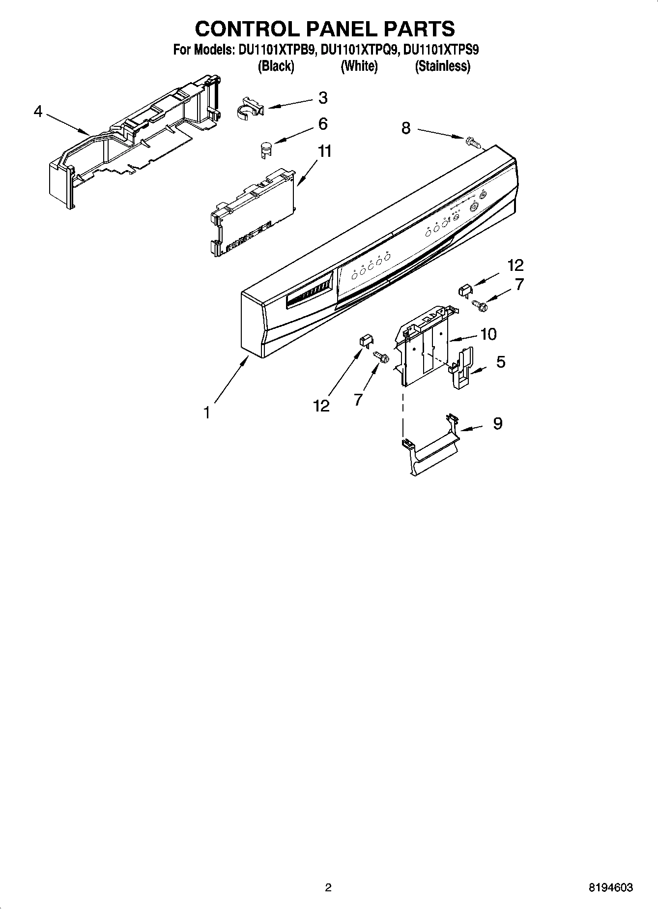 02 - CONTROL PANEL PARTS