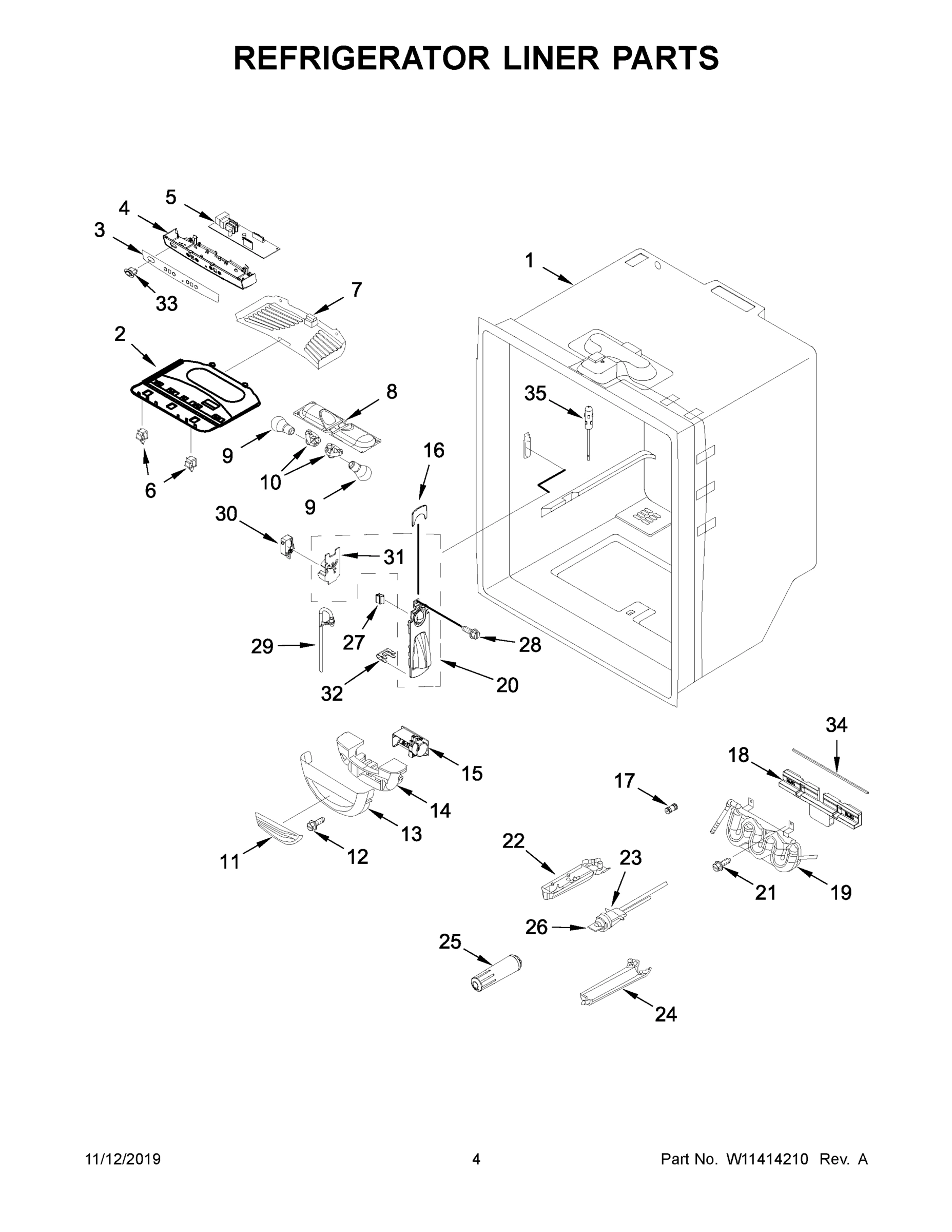 03 - REFRIGERATOR LINER PARTS