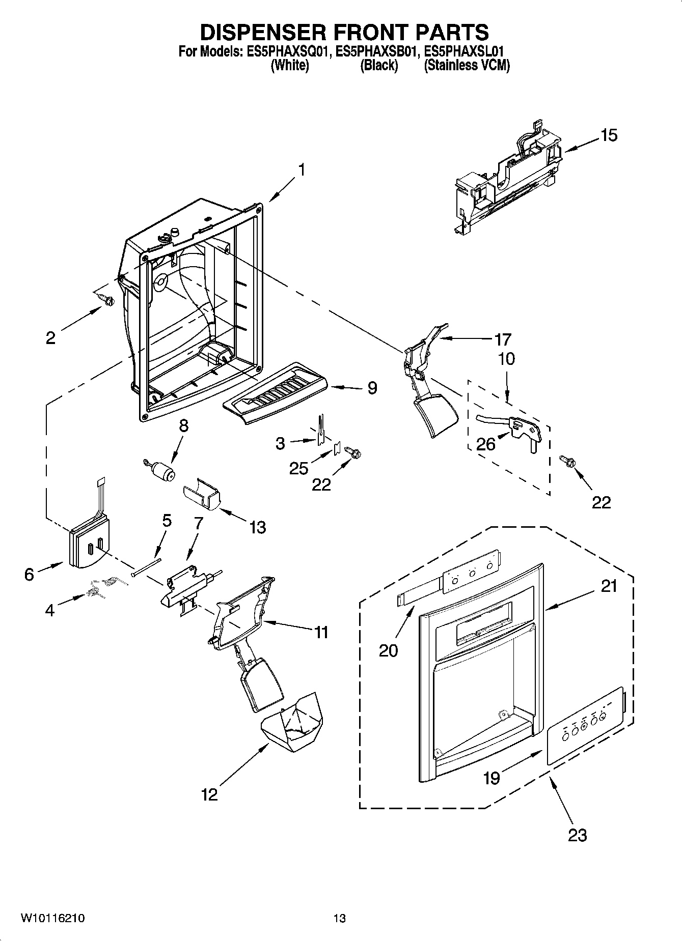 08 - DISPENSER FRONT PARTS