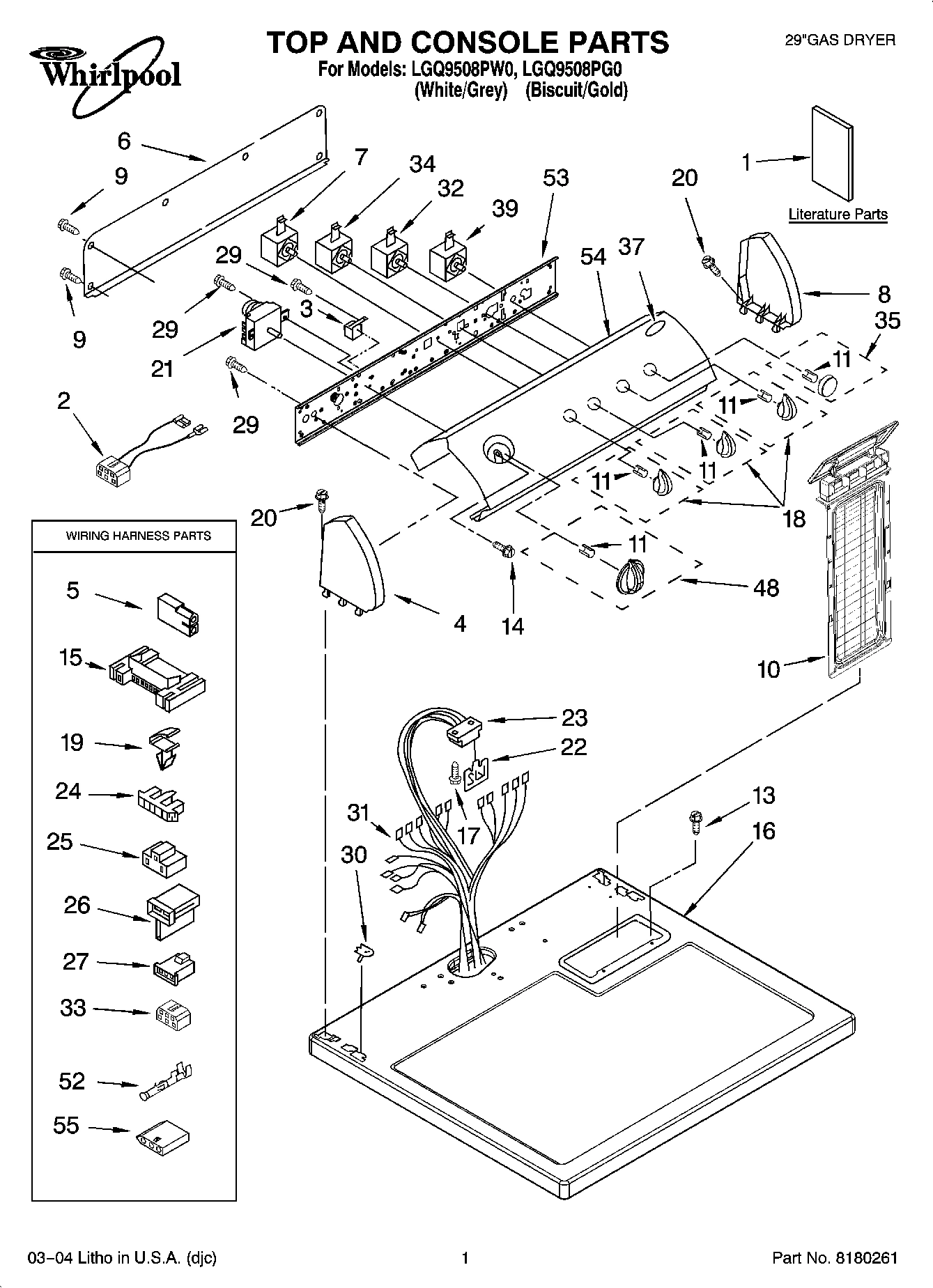 01 - TOP AND CONSOLE PARTS