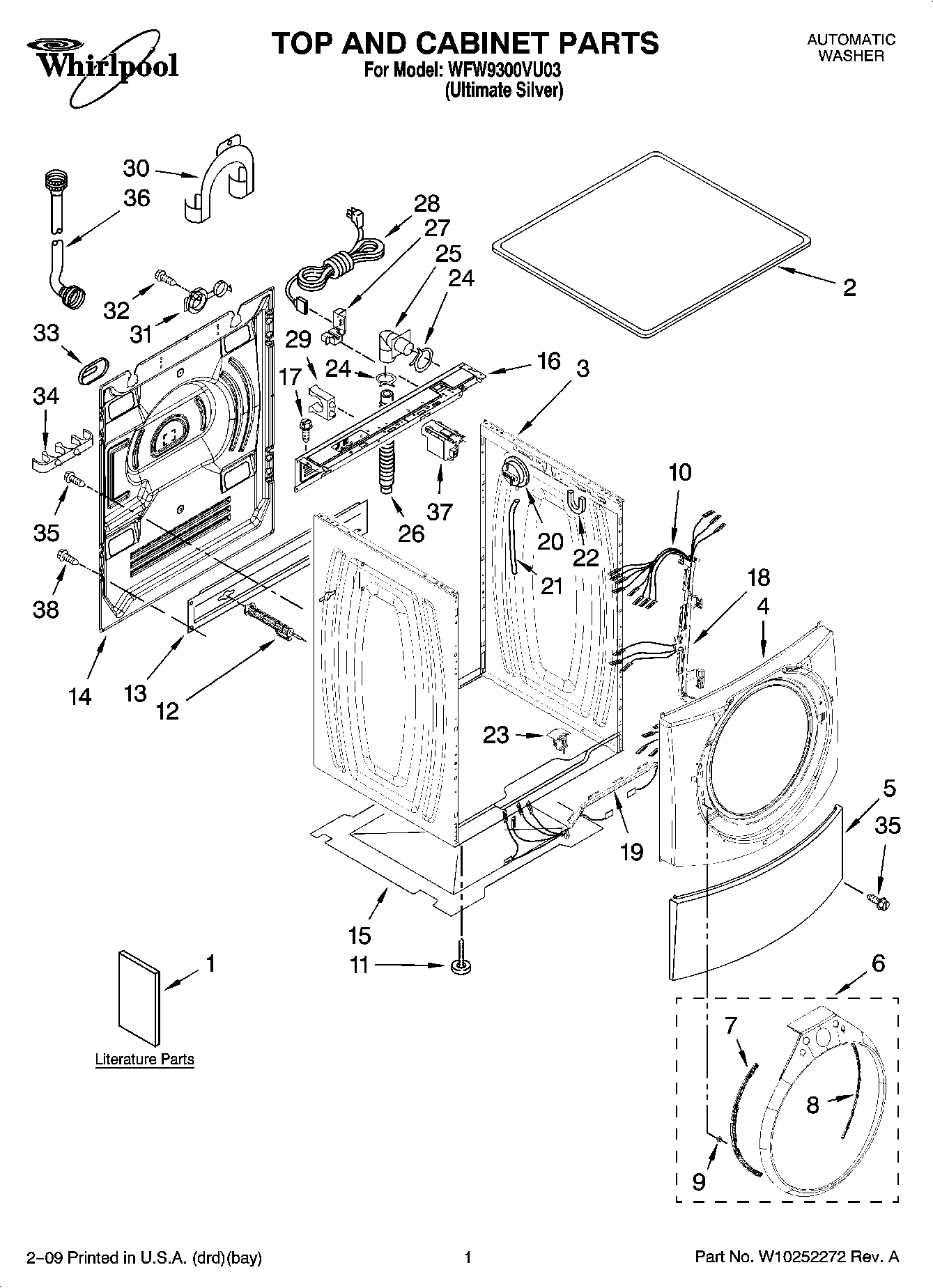 01 - TOP AND CABINET PARTS