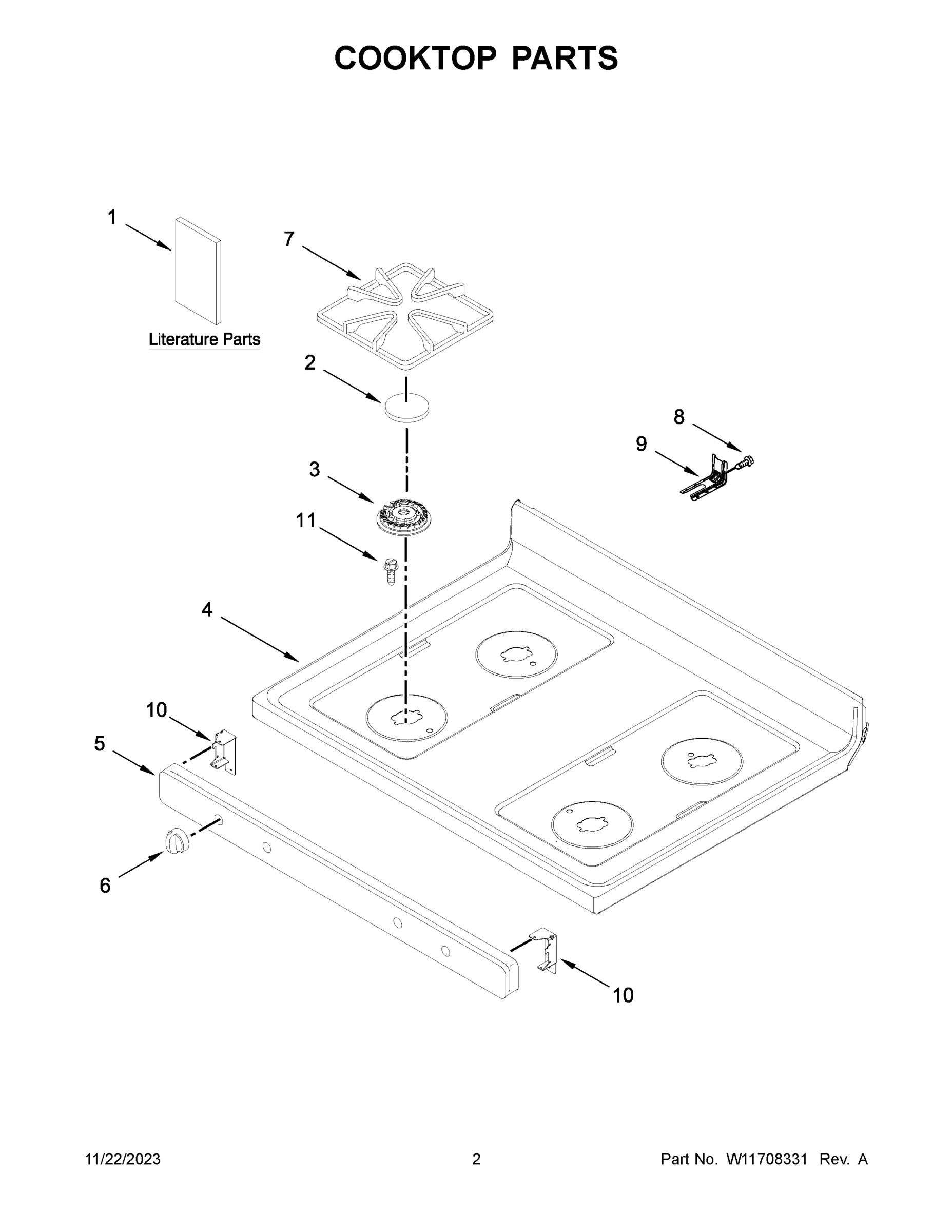 02 - COOKTOP PARTS