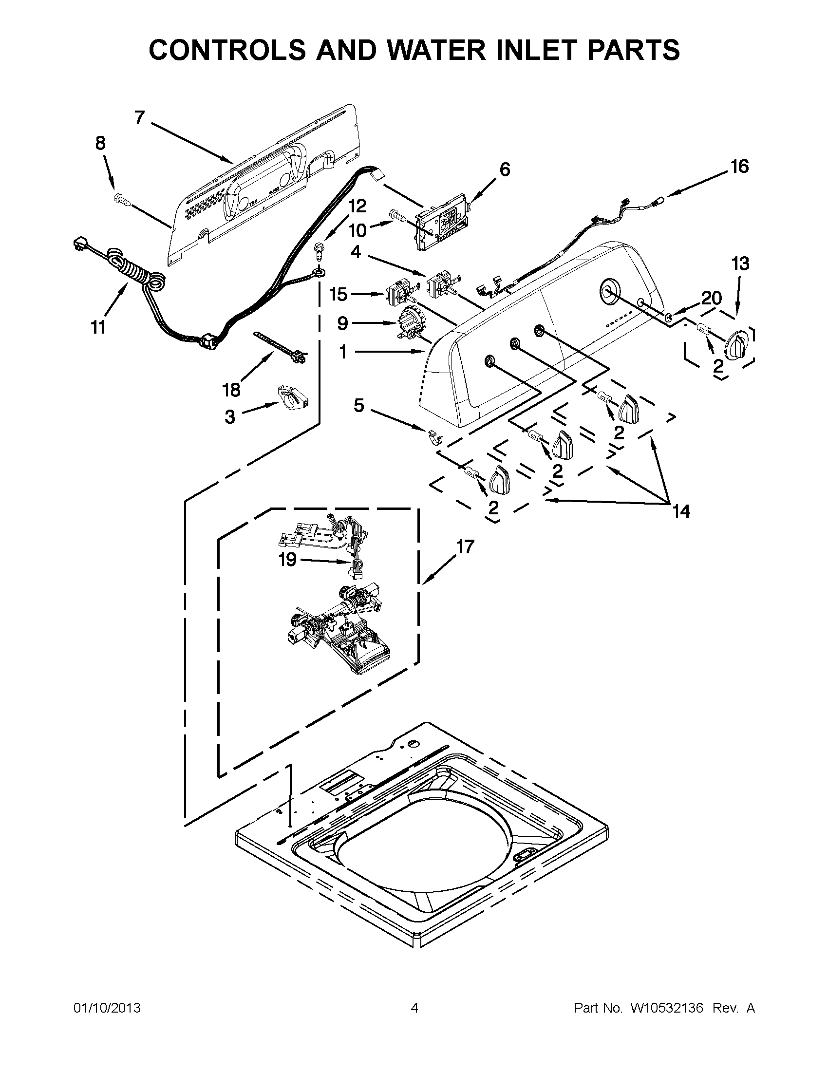 02 - CONTROLS AND WATER INLET PARTS