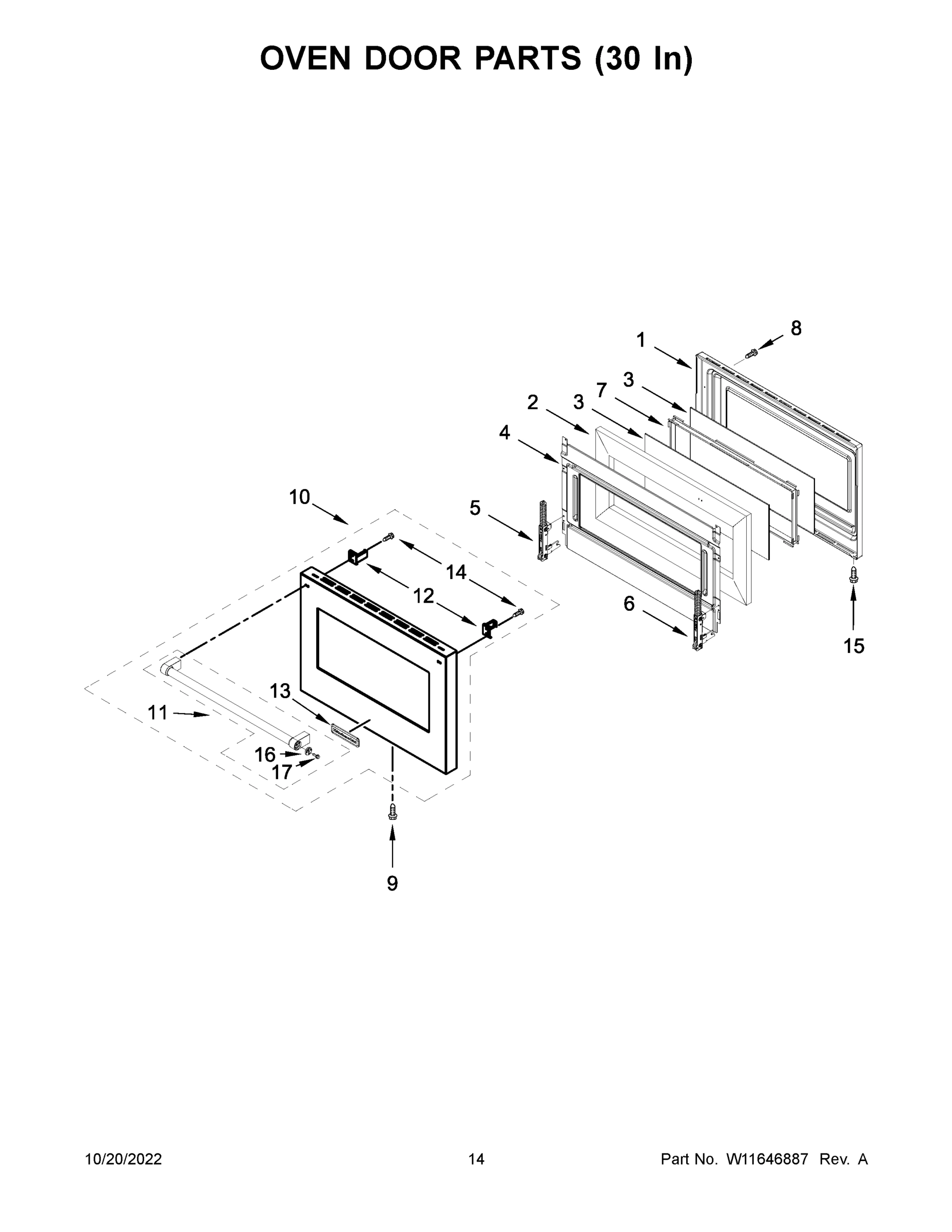 08 - OVEN DOOR PARTS (30 IN)