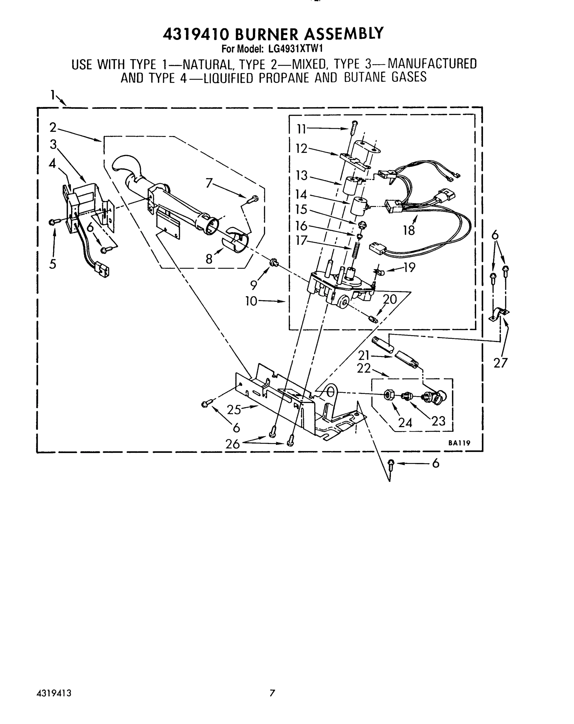05 - 4319410 BURNER ASSEMBLY