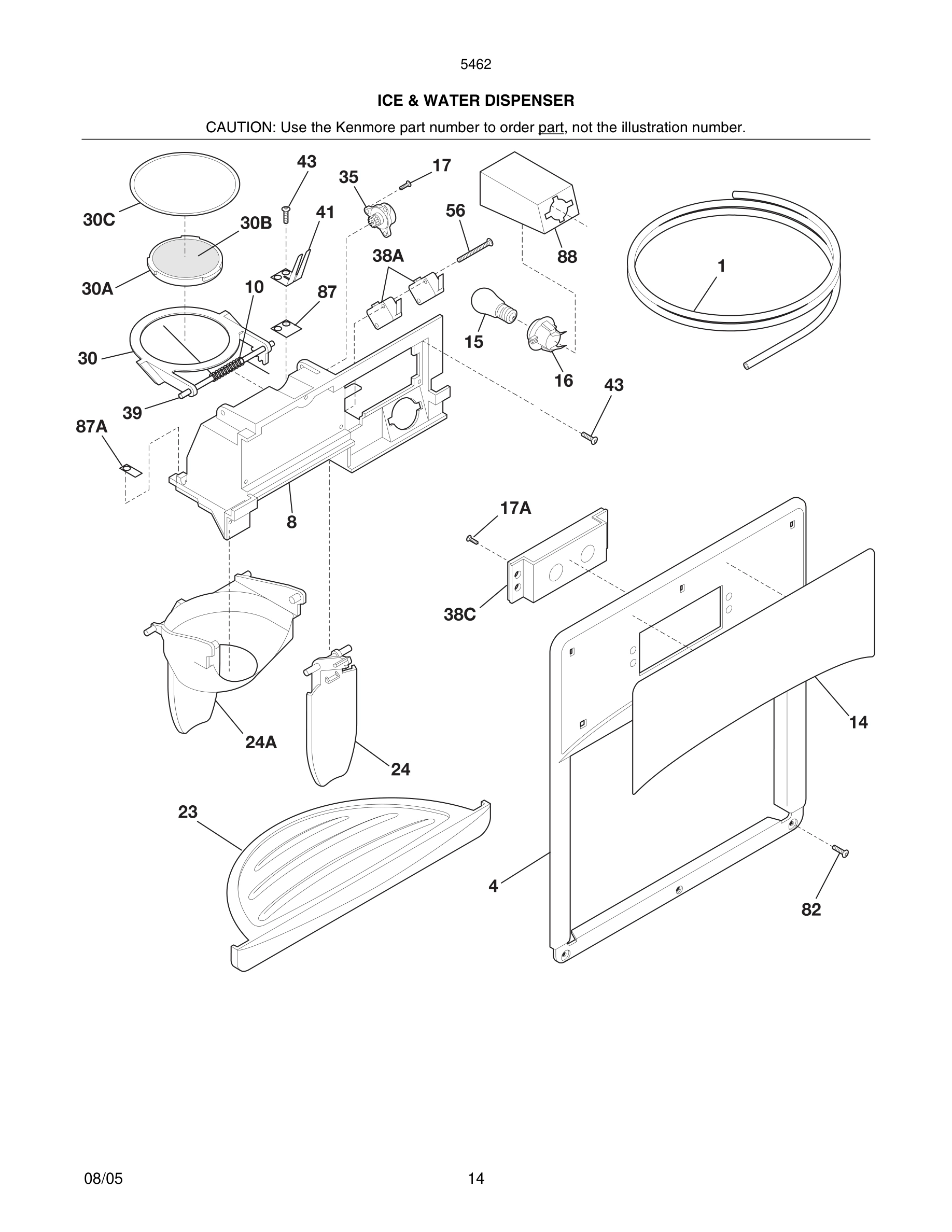 15 - ICE & WATER DISPENSER