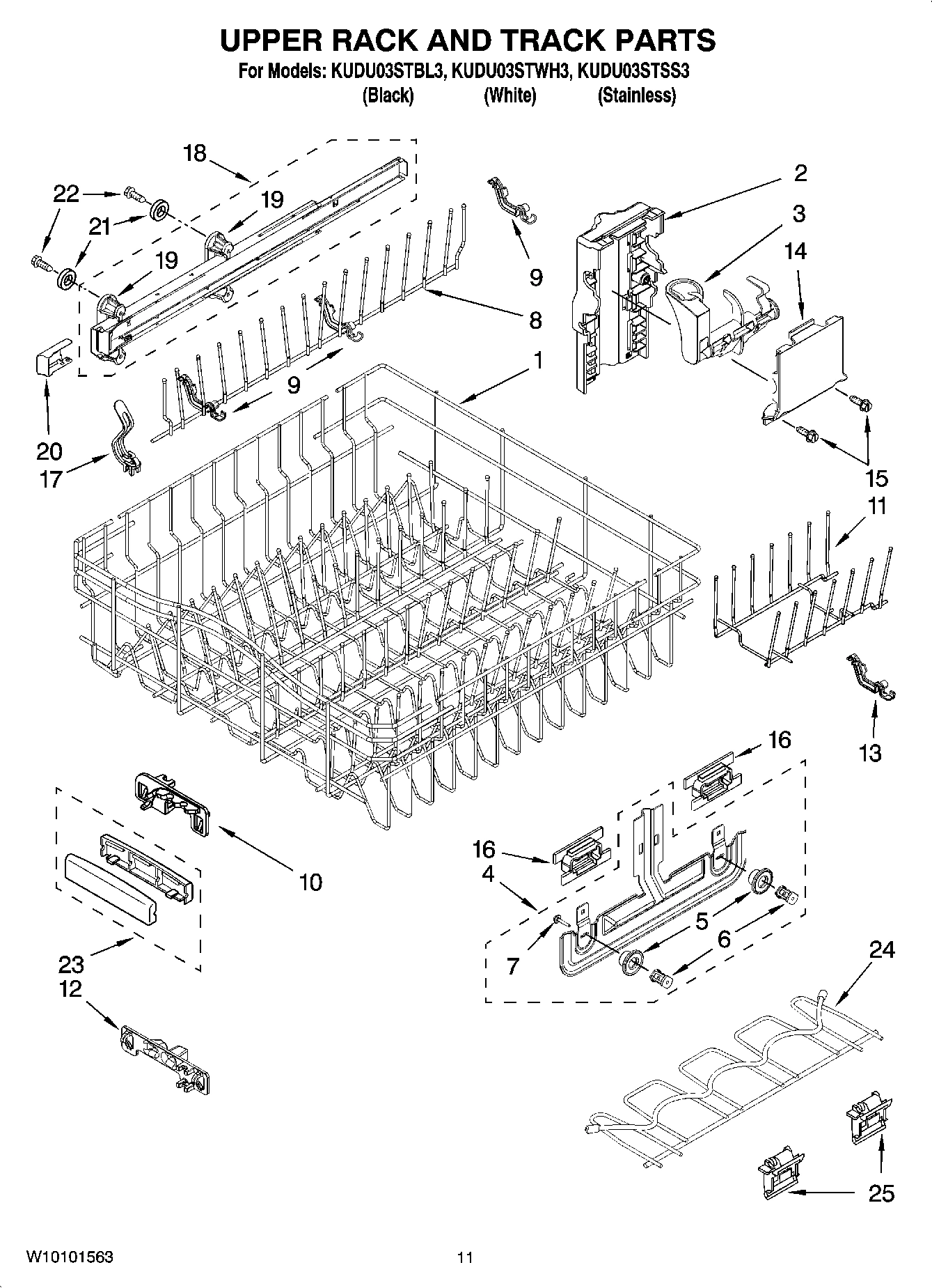 09 - UPPER RACK AND TRACK PARTS