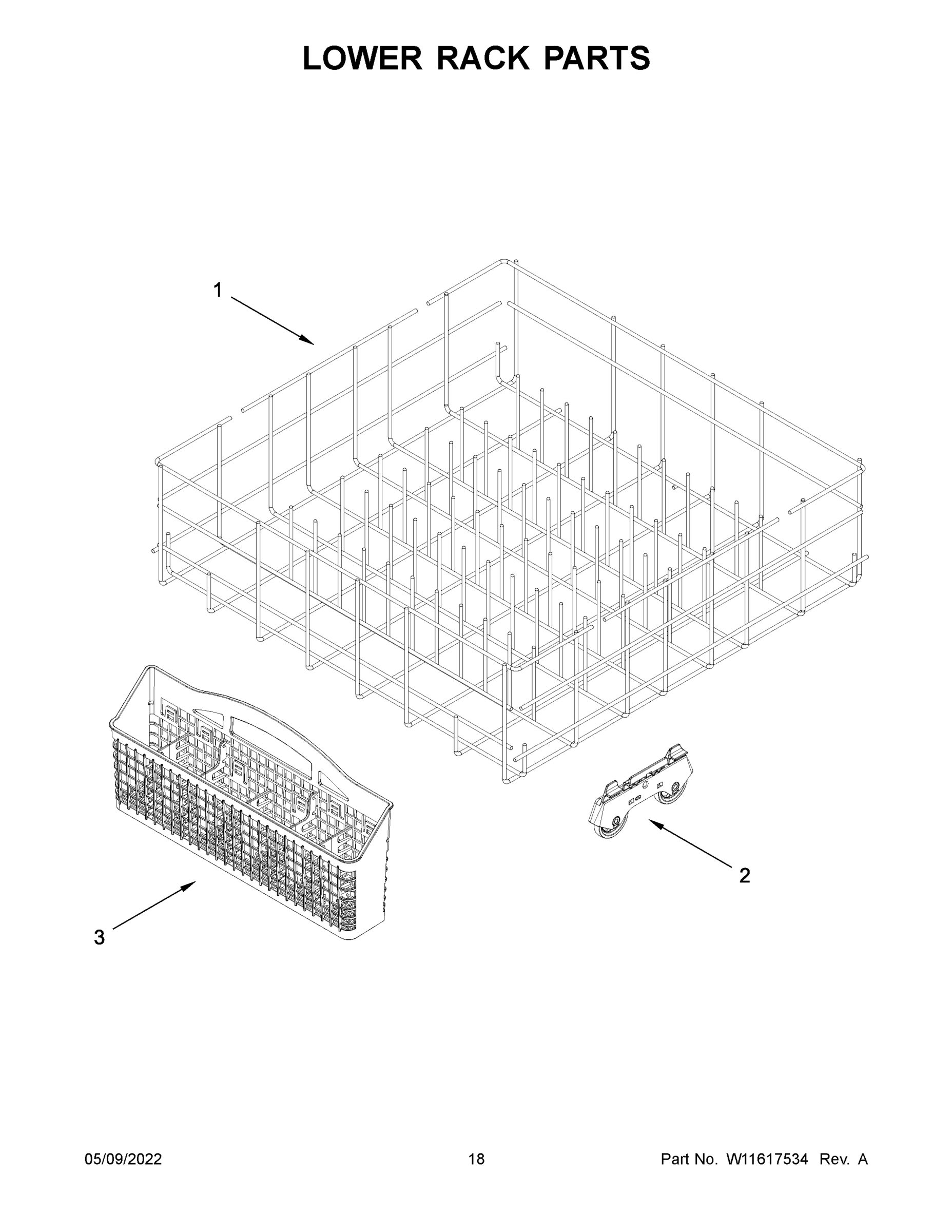 10 - LOWER RACK PARTS