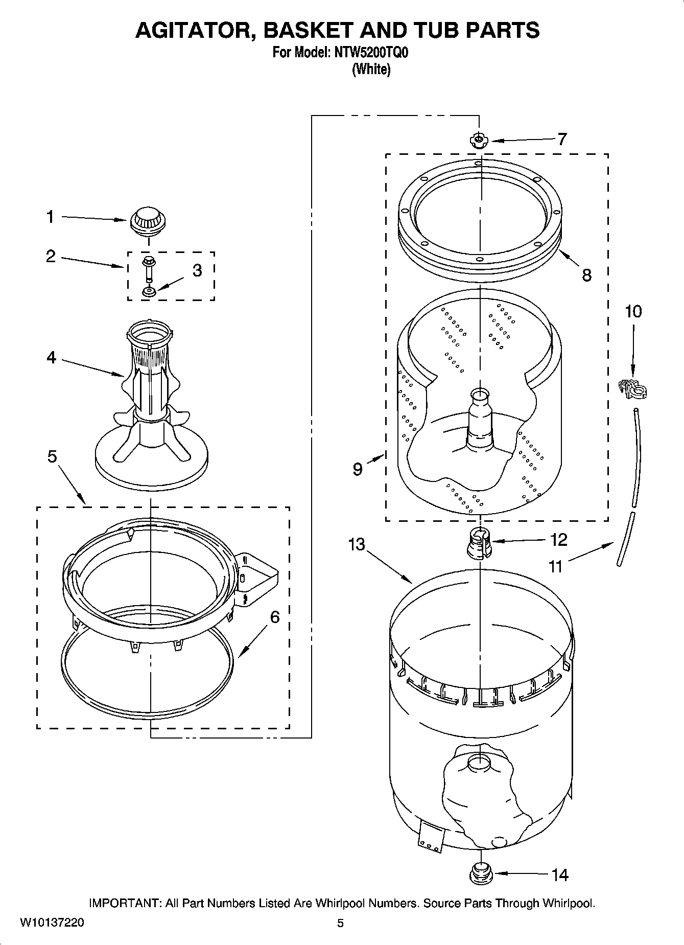 03 - AGITATOR, BASKET AND TUB PARTS