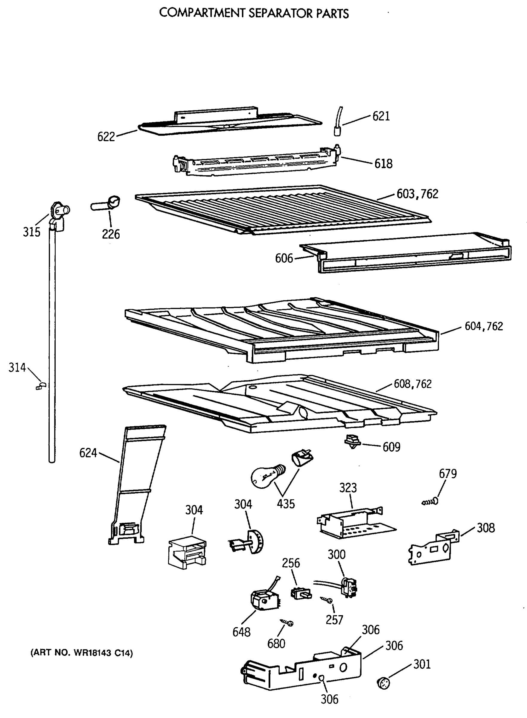 COMPARTMENT SEPARATOR PARTS