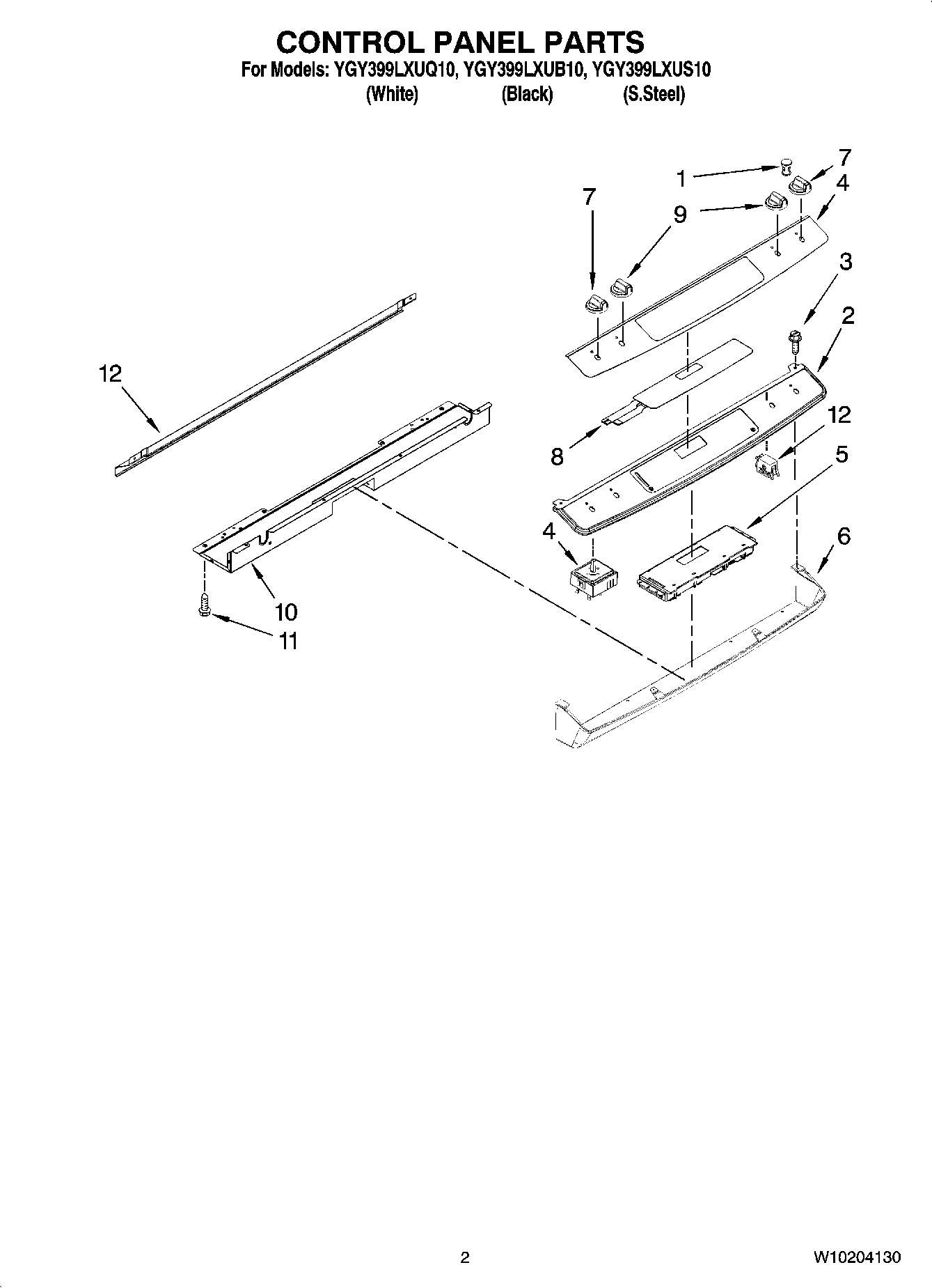 02 - CONTROL PANEL PARTS