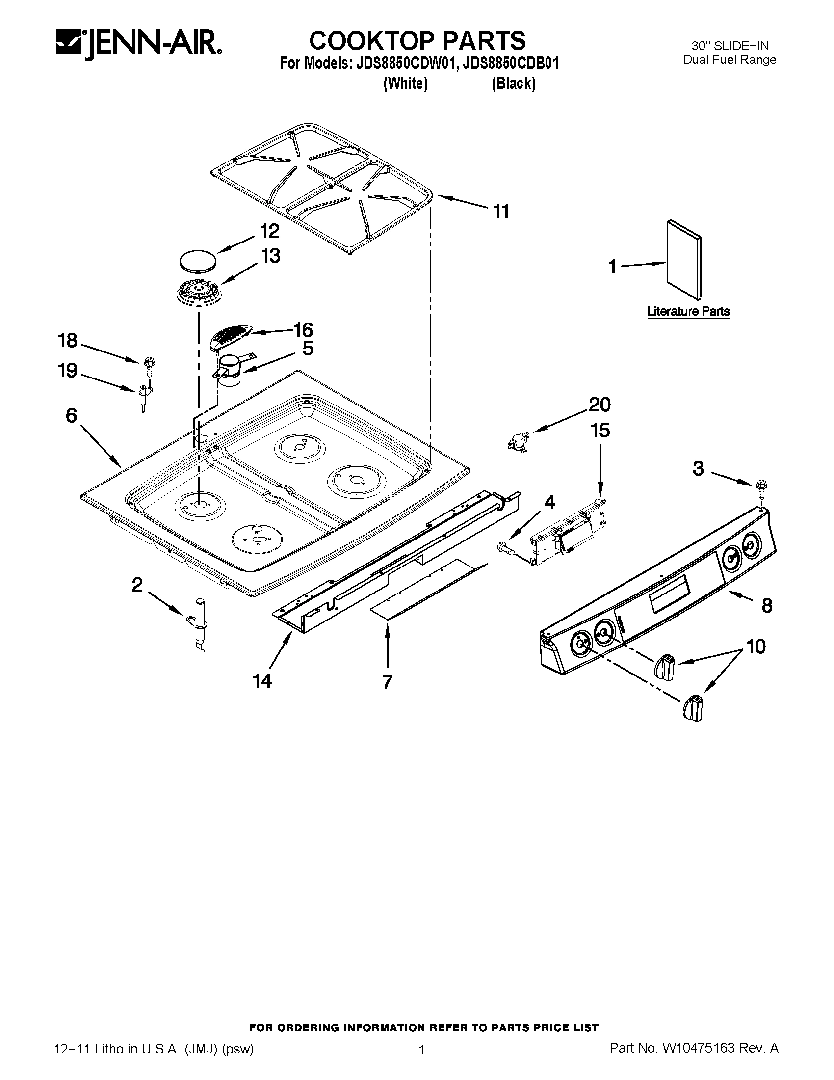 01 - COOKTOP PARTS