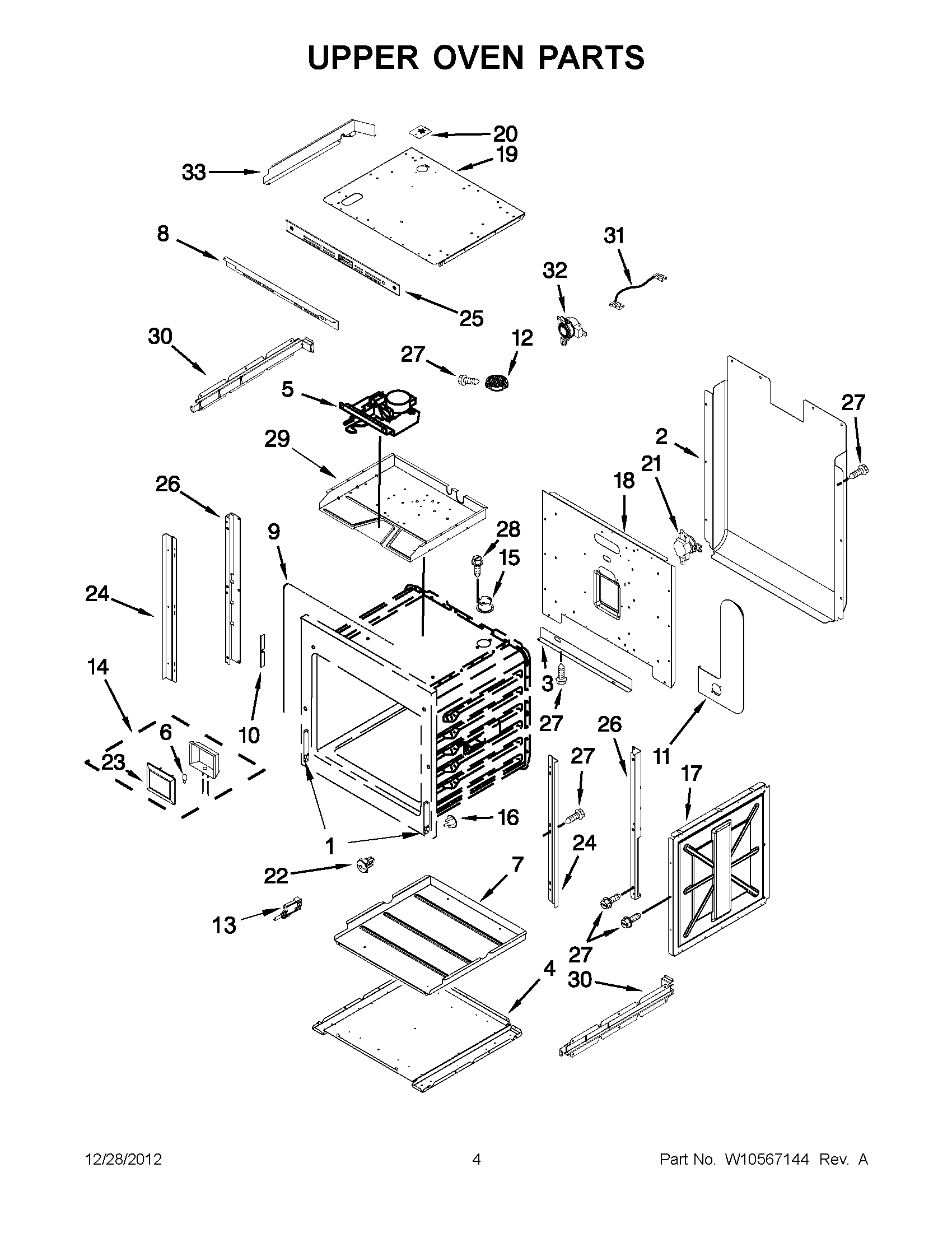 02 - UPPER OVEN PARTS