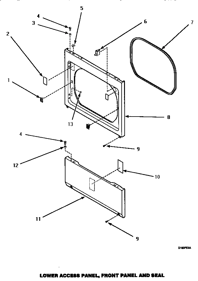 10 - LOWER ACCESS PANEL, FRONT PANEL & SEAL