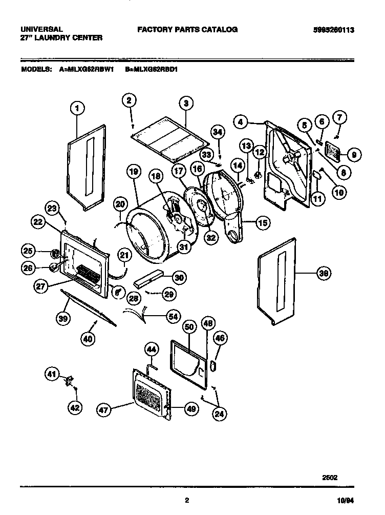 02 - DRYER - CABINET, DRUM, HEATER