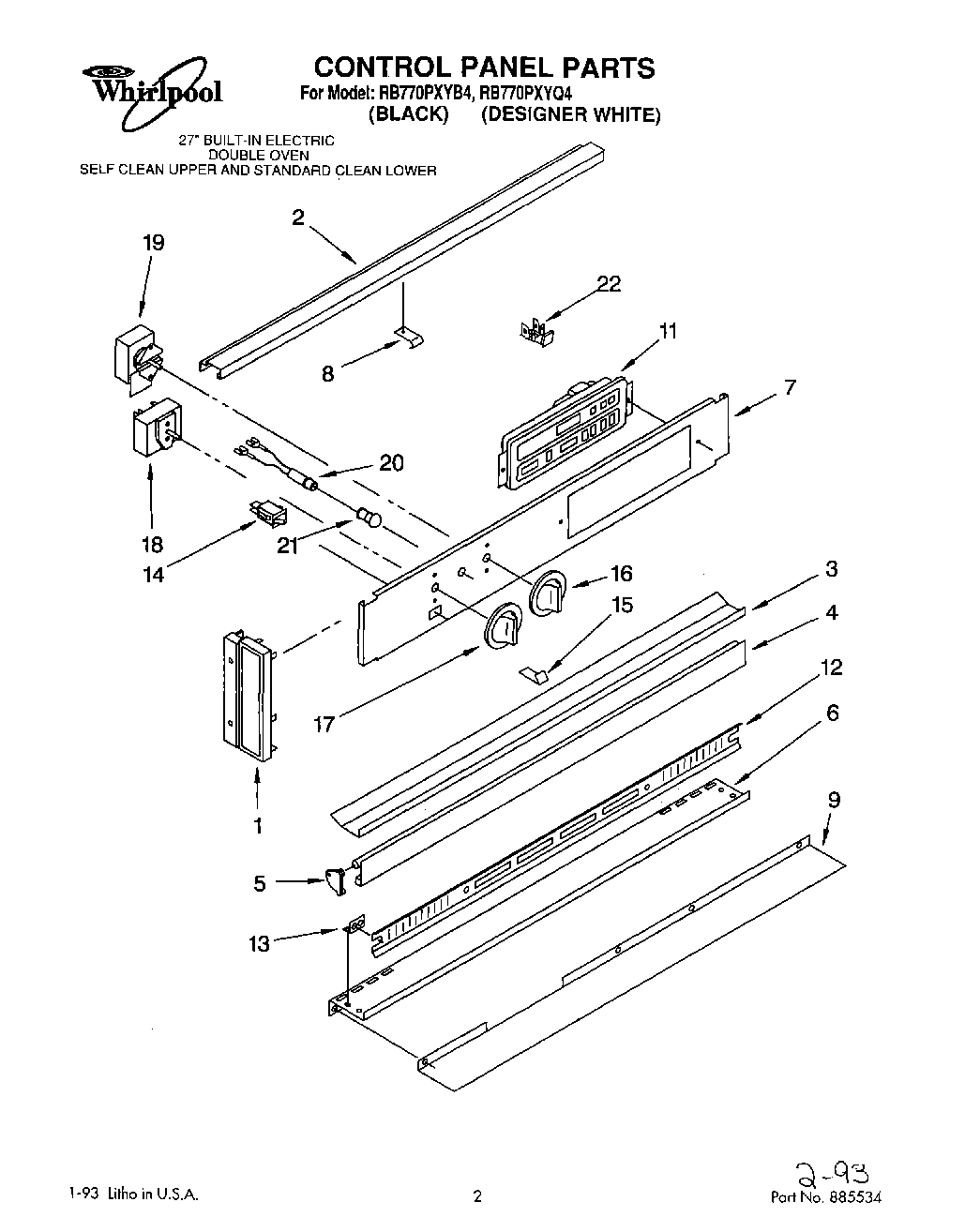01 - CONTROL PANEL, LIT/OPTIONAL