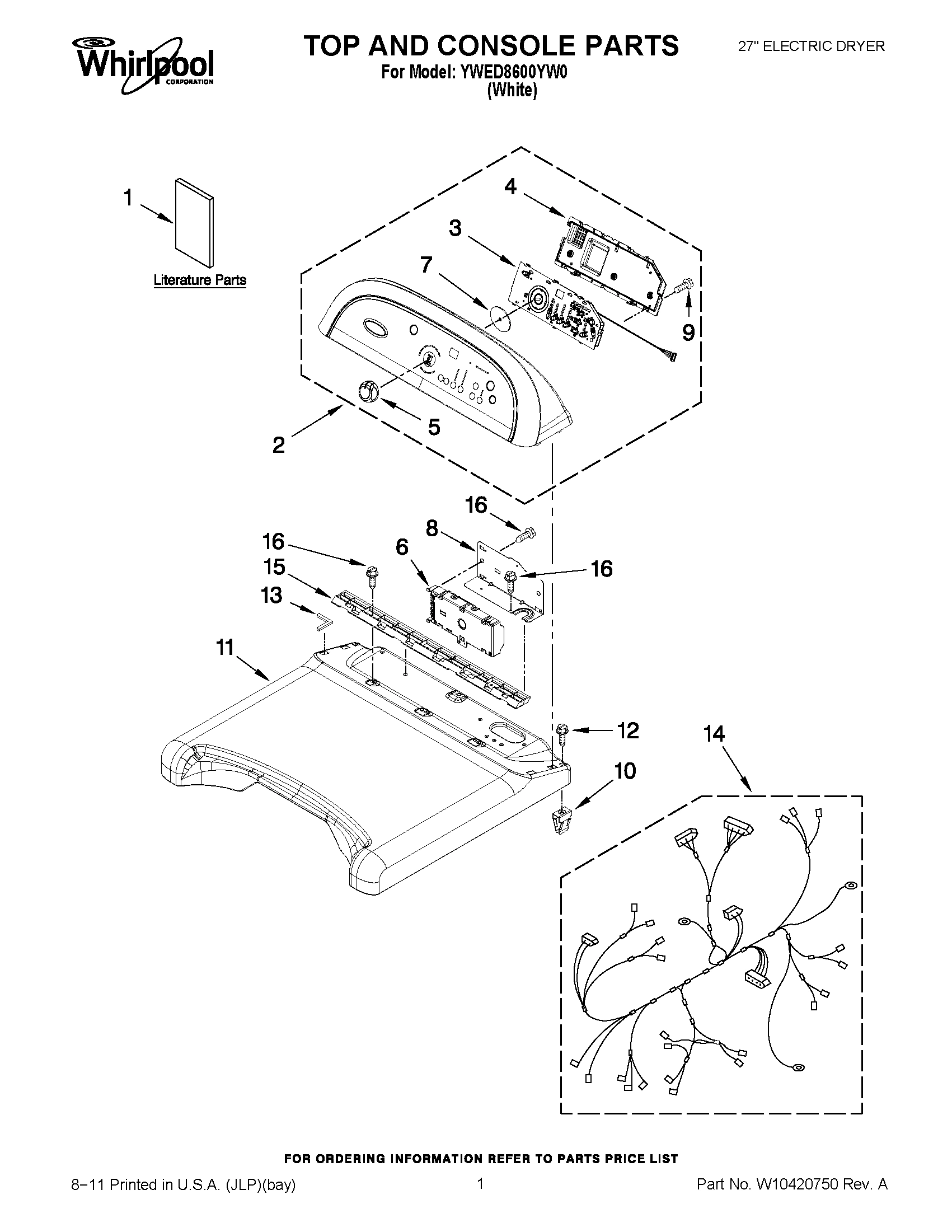 01 - TOP AND CONSOLE PARTS