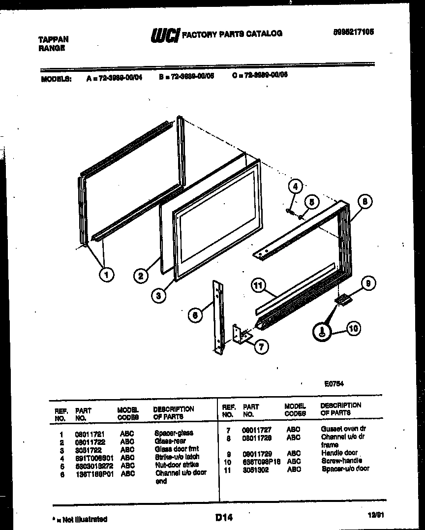 09 - UPPER OVEN DOOR PARTS