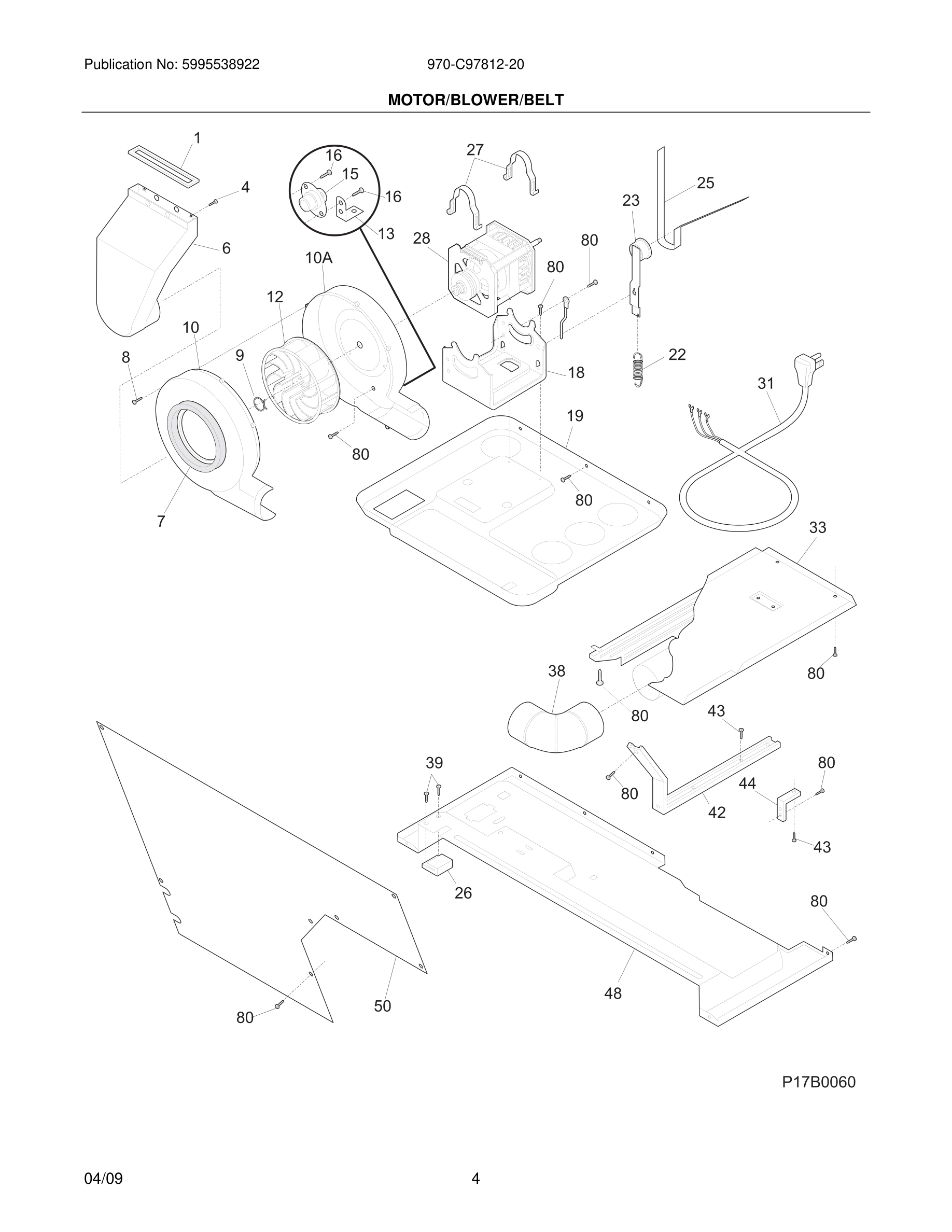 05 - MOTOR/BLOWER/BELT
