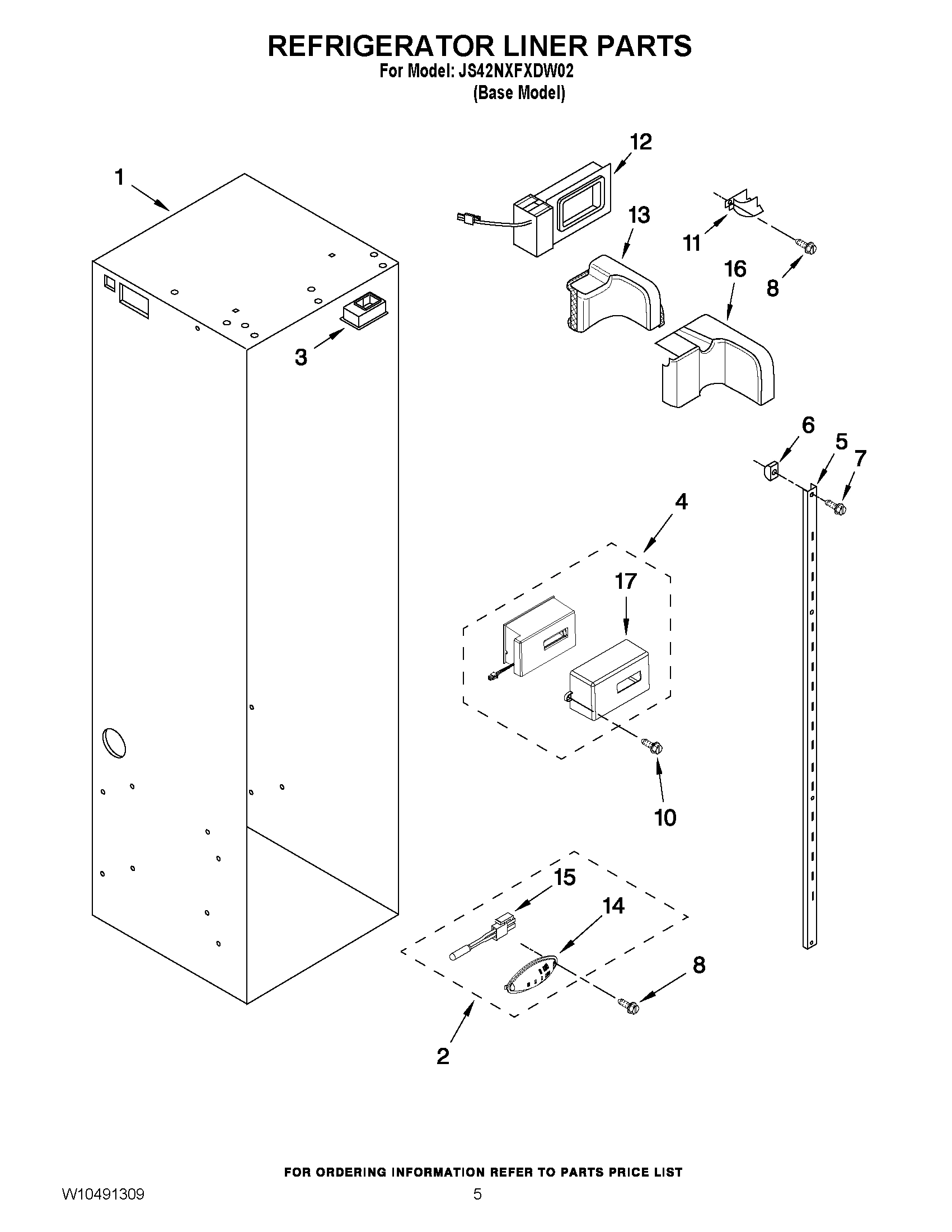 04 - REFRIGERATOR LINER PARTS