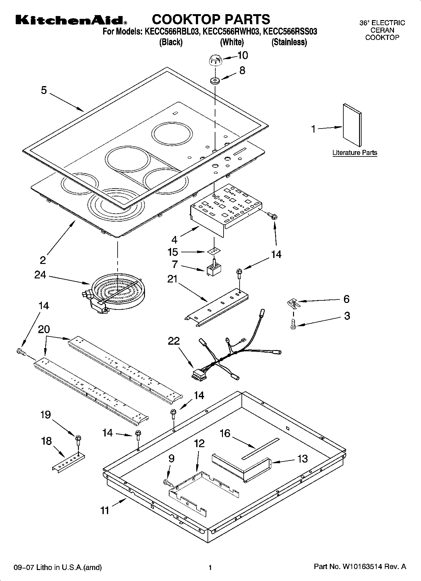 01 - COOKTOP PARTS, OPTIONAL PARTS