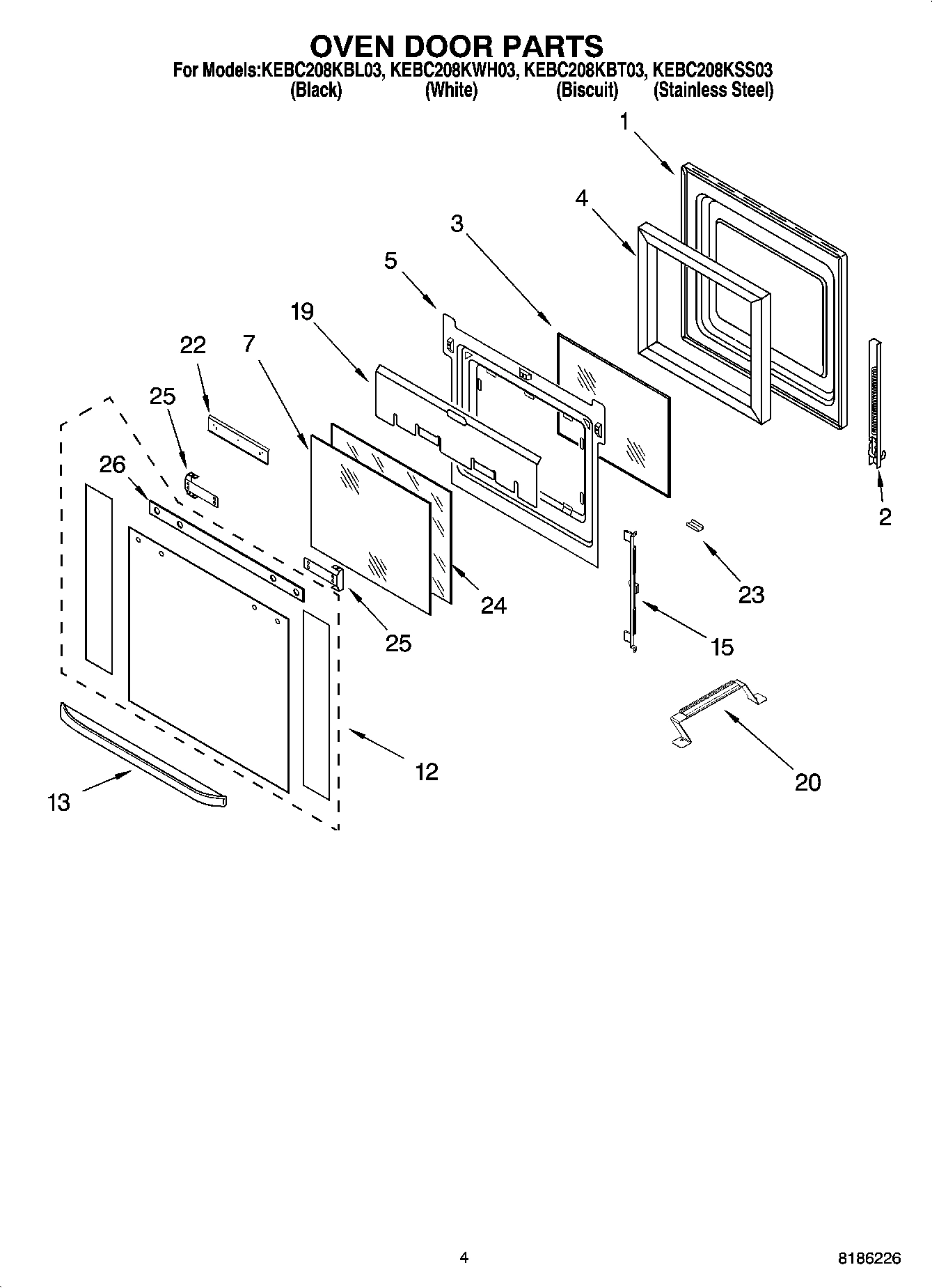 03 - OVEN DOOR PARTS