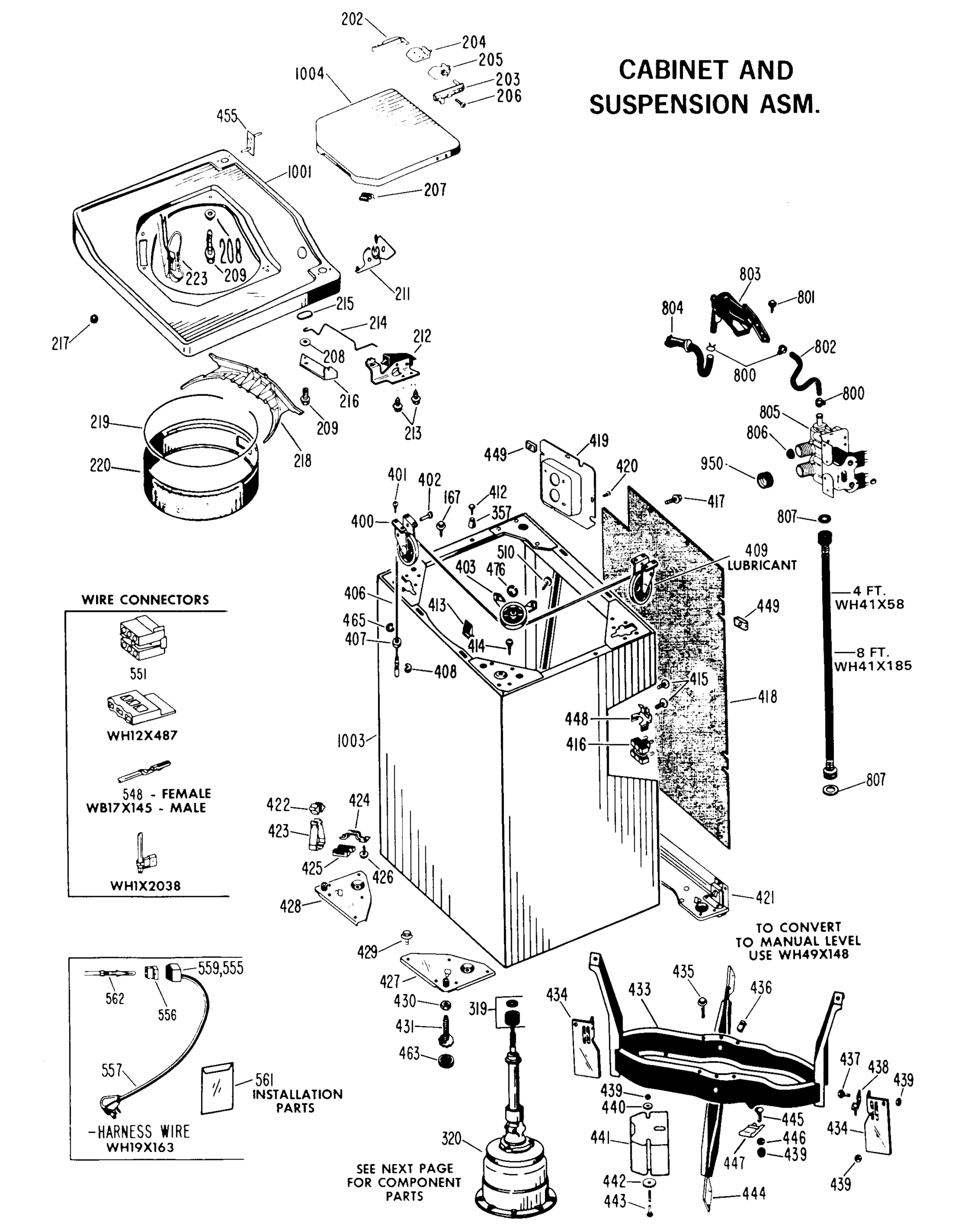 CABINET AND SUSPENSION ASM.