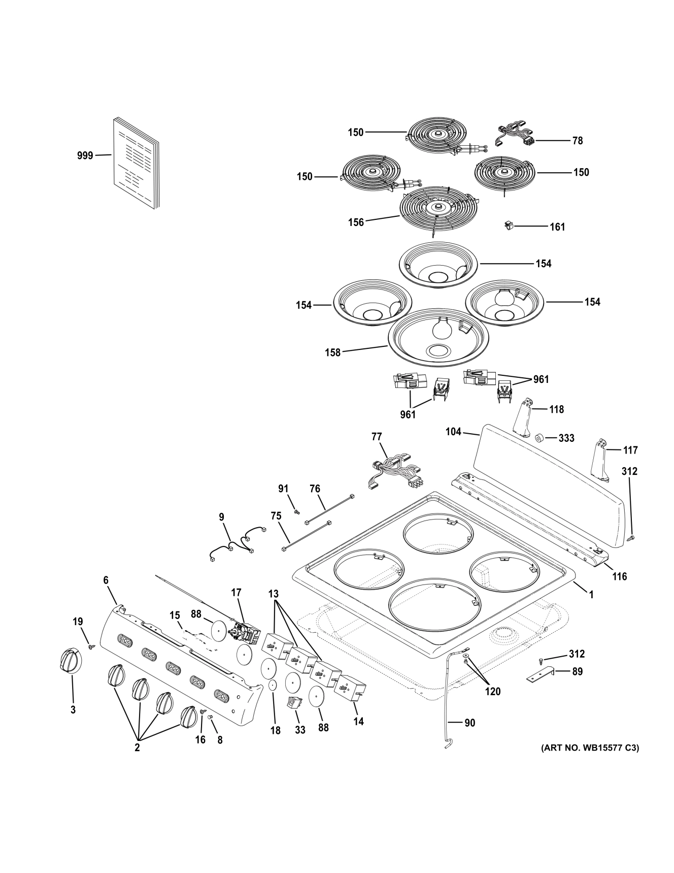 CONTROL PANEL & COOKTOP