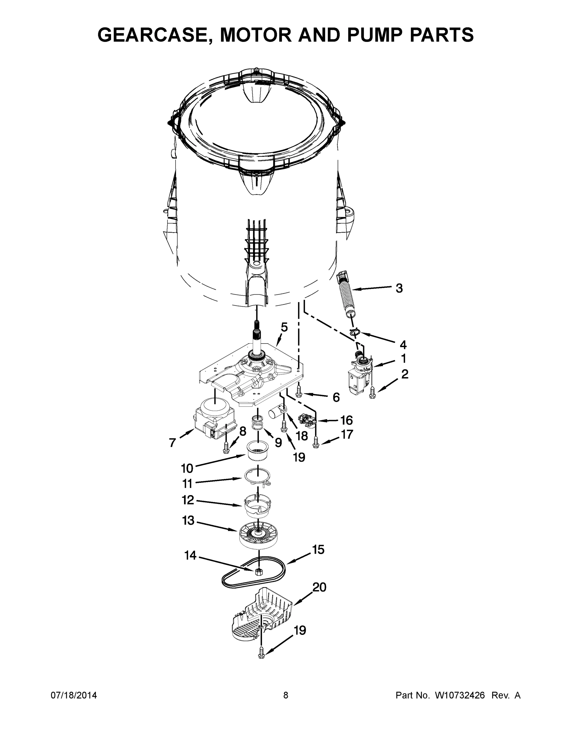 05 - GEARCASE, MOTOR AND PUMP PARTS