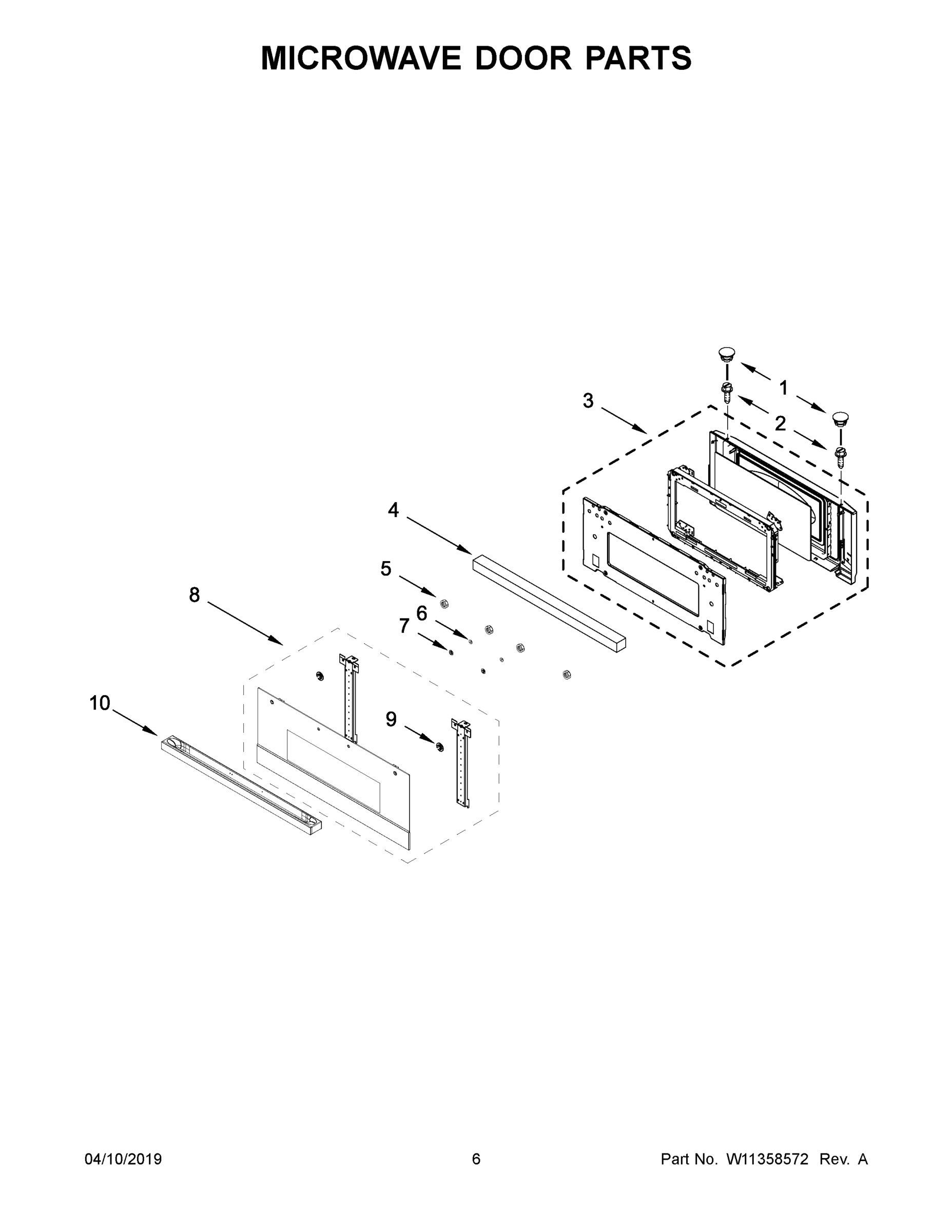 04 - MICROWAVE DOOR PARTS