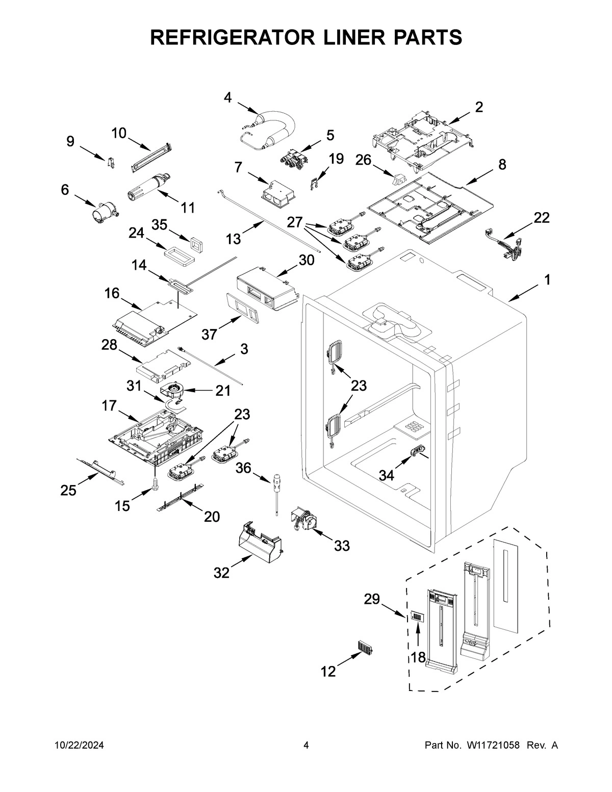 03 - REFRIGERATOR LINER PARTS