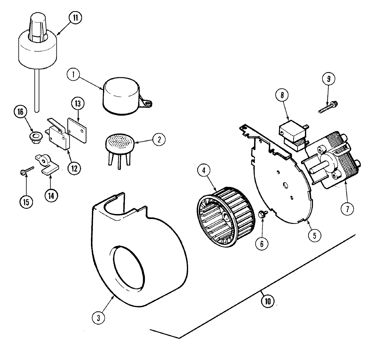 01 - BLOWER, FLOAT & WATER SWITCH