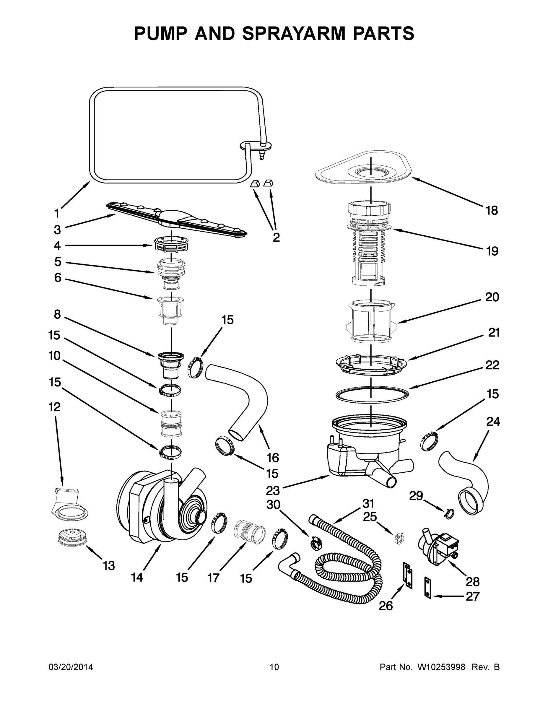 06 - PUMP AND SPRAYARM PARTS