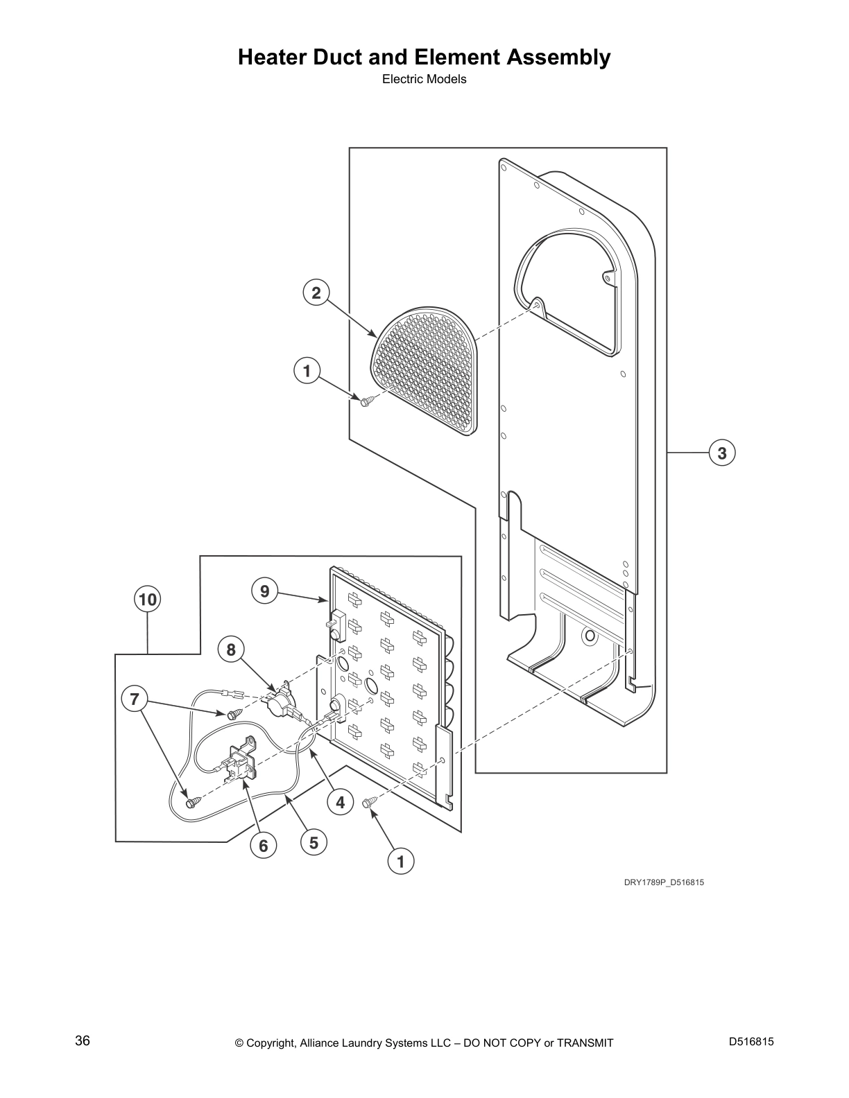 Heater Duct and Element Assembly