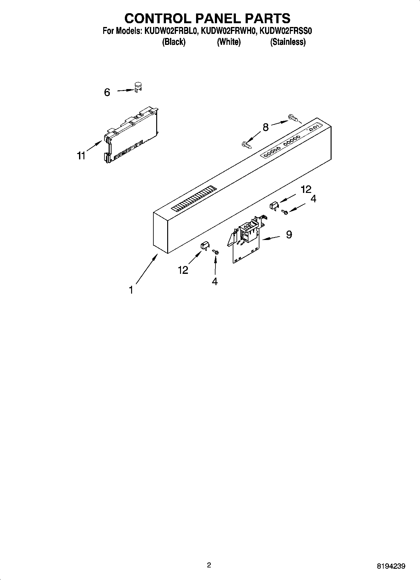 02 - CONTROL PANEL PARTS