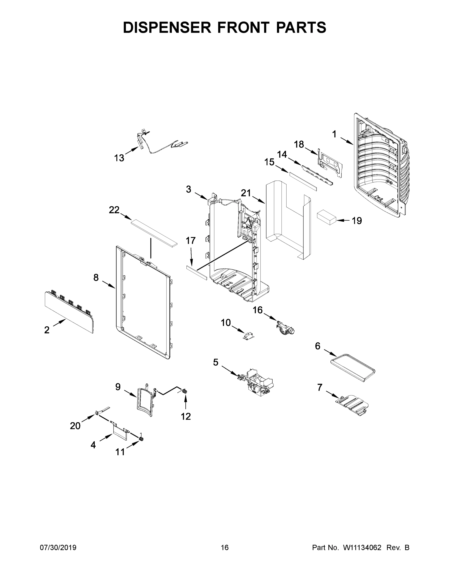 09 - DISPENSER FRONT PARTS