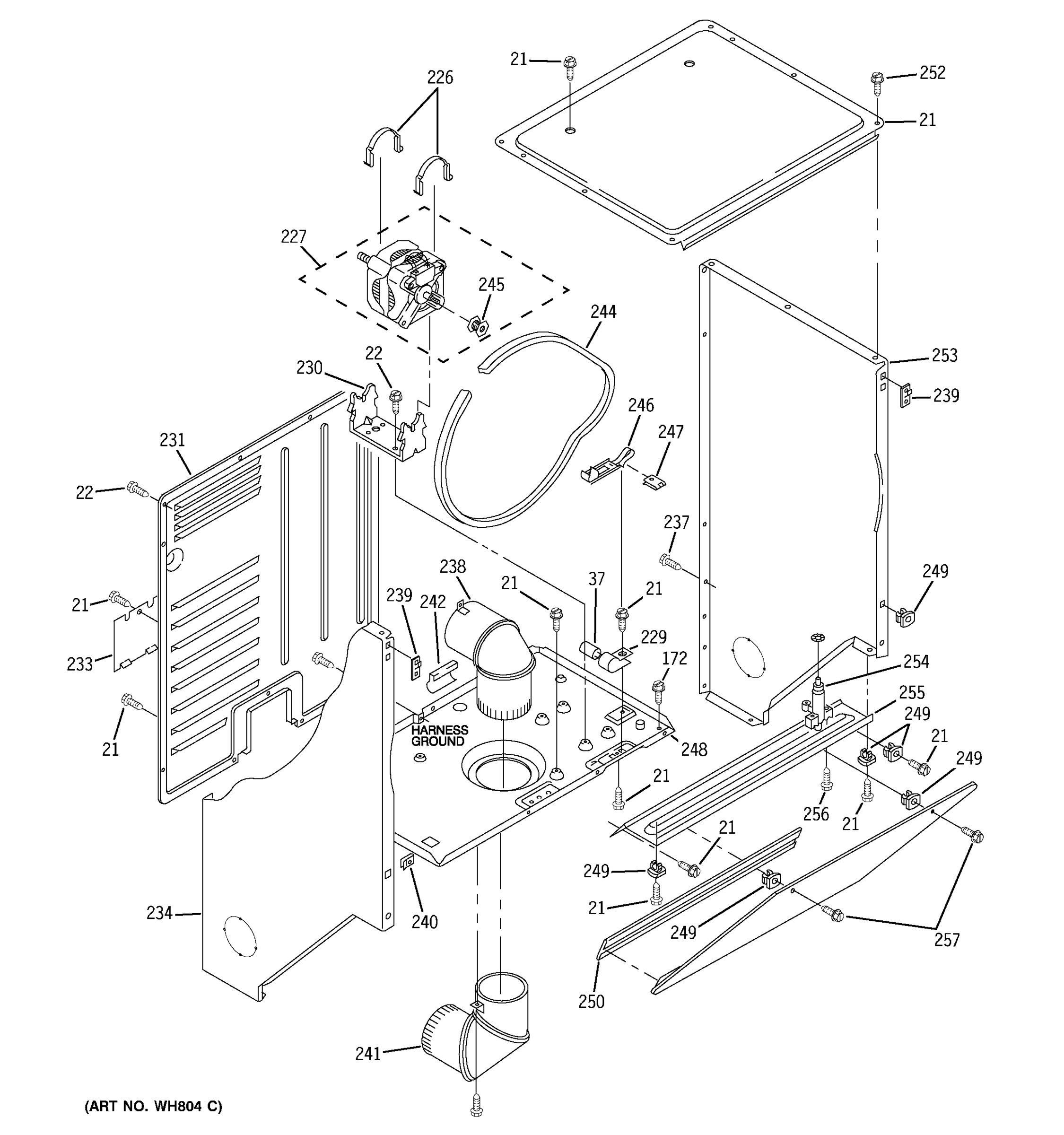DRYER CABINET & MOTOR