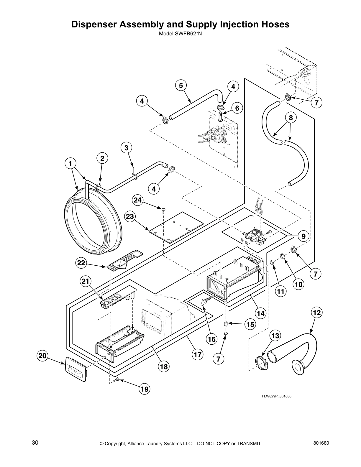 Dispenser Assembly and Supply Injection Hoses