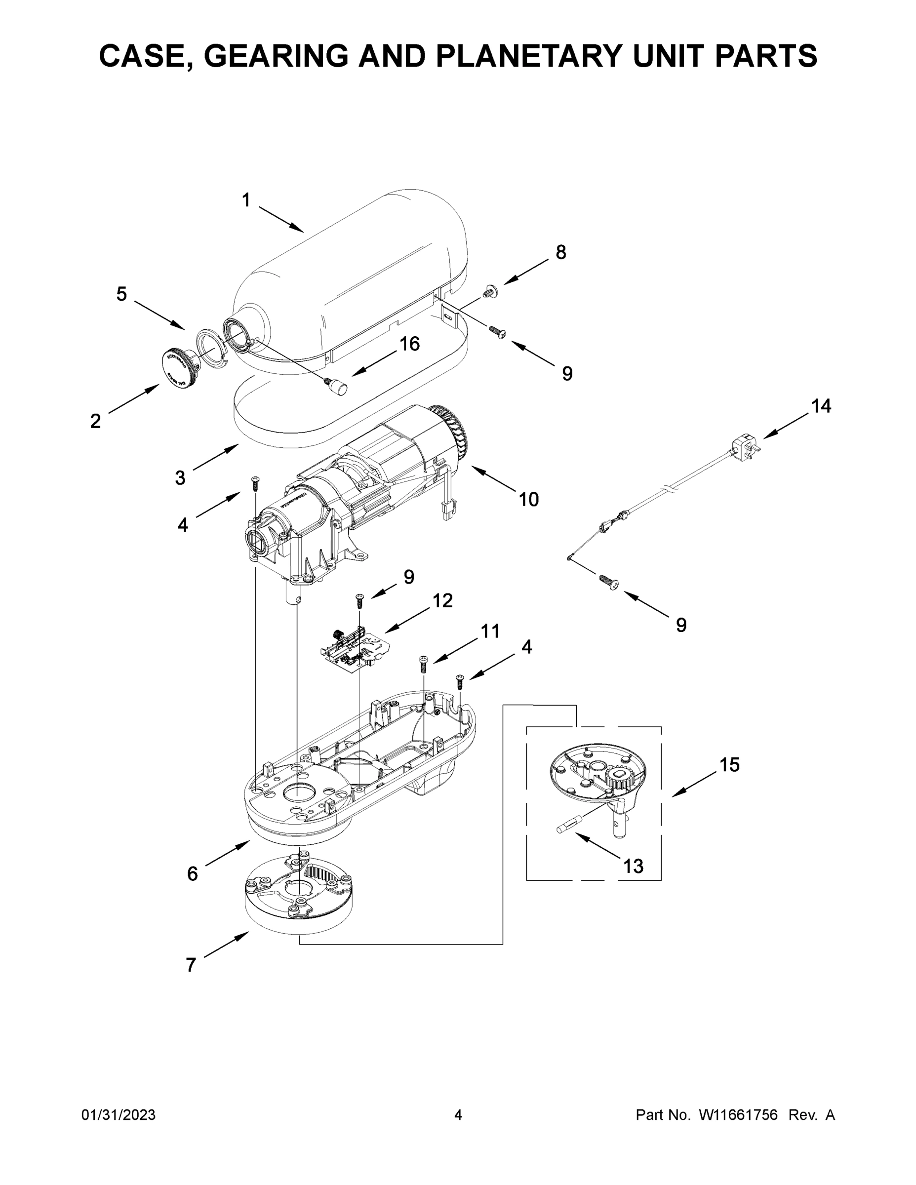 03 - CASE, GEARING AND PLANETARY UNIT PARTS