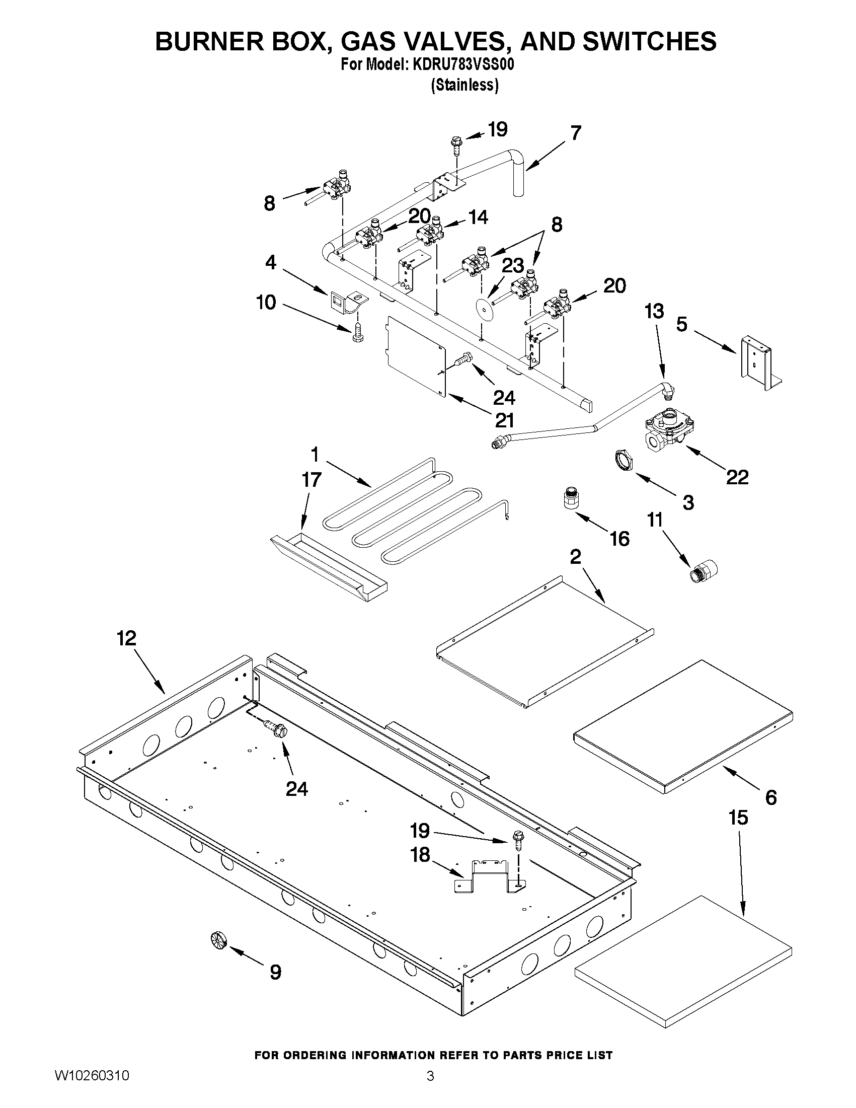 02 - BURNER BOX, GAS VALVES, AND SWITCHES